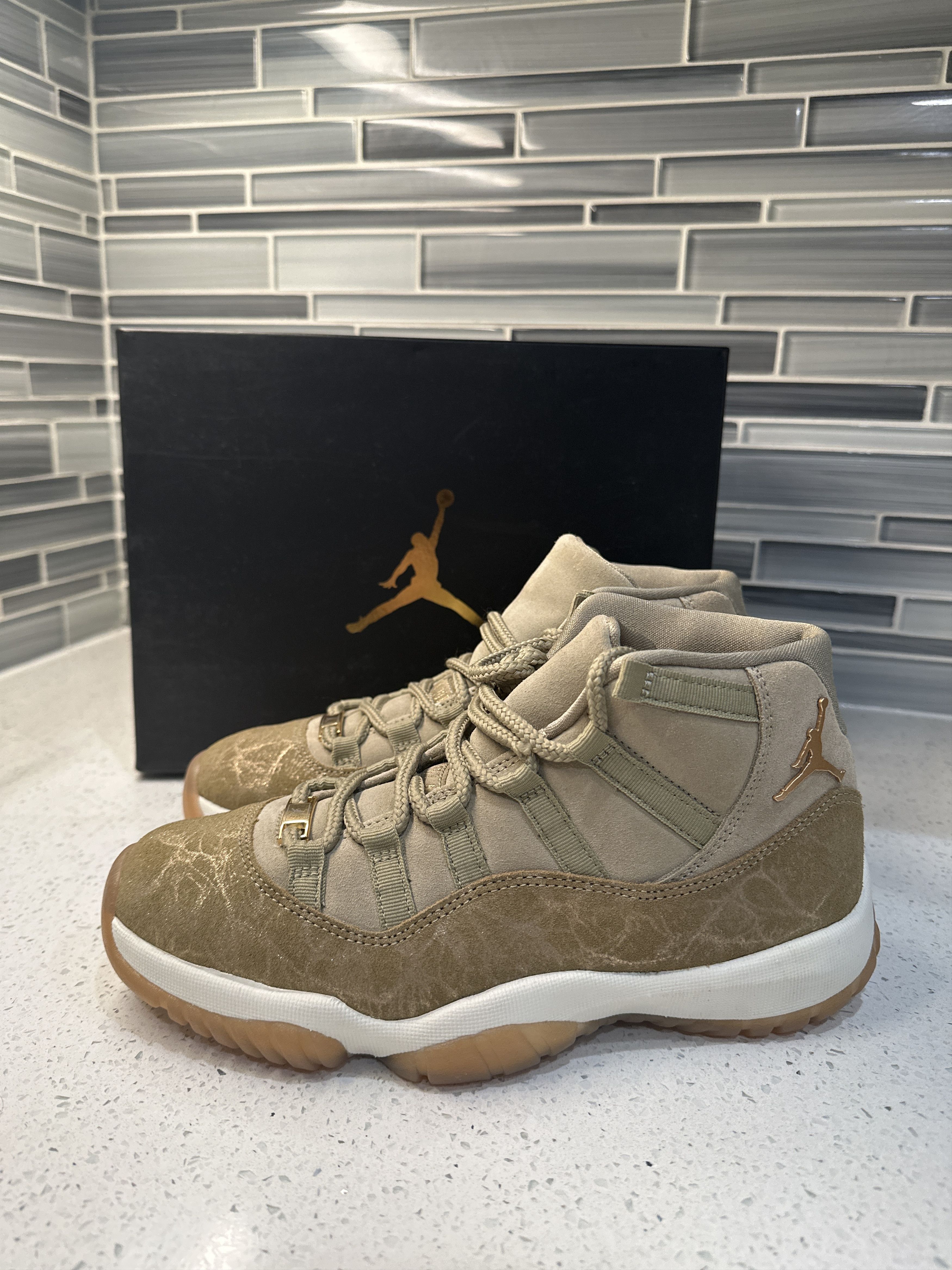 image of Jordan Brand 11 Women’S Neutral Olive Shoes, Women's (Size 8.5)