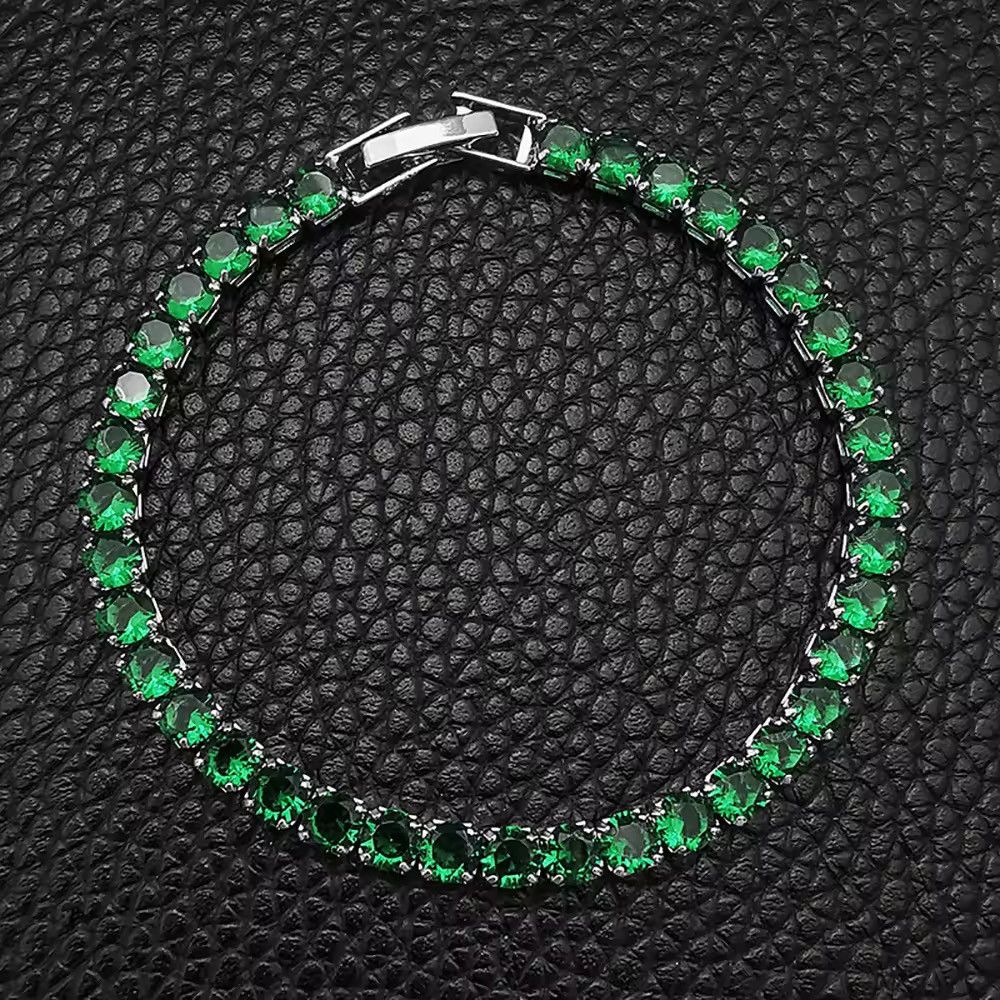 Vintage Green Zirconia Stone Bracelet Size ONE SIZE - 1 Thumbnail