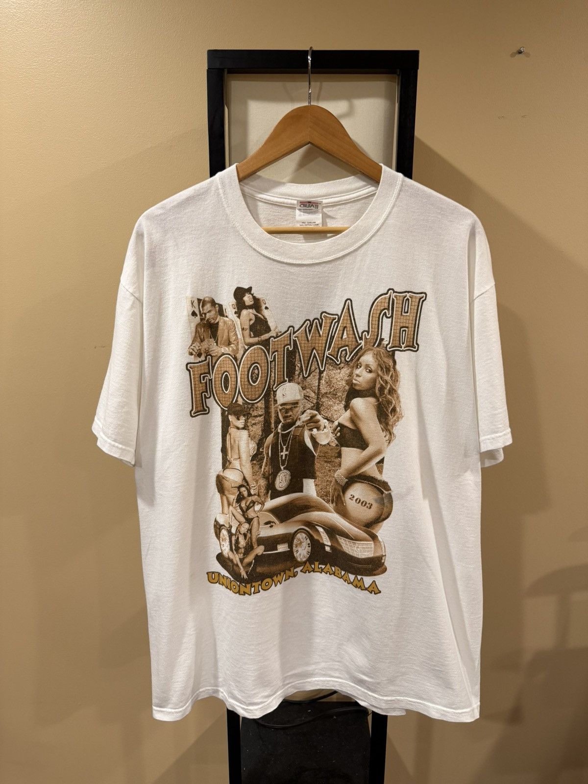 Vintage Vintage Footwash 50 Cent & Usher Uniontown Alabama 2003 Tee Size US XL / EU 56 / 4 - 4 Thumbnail
