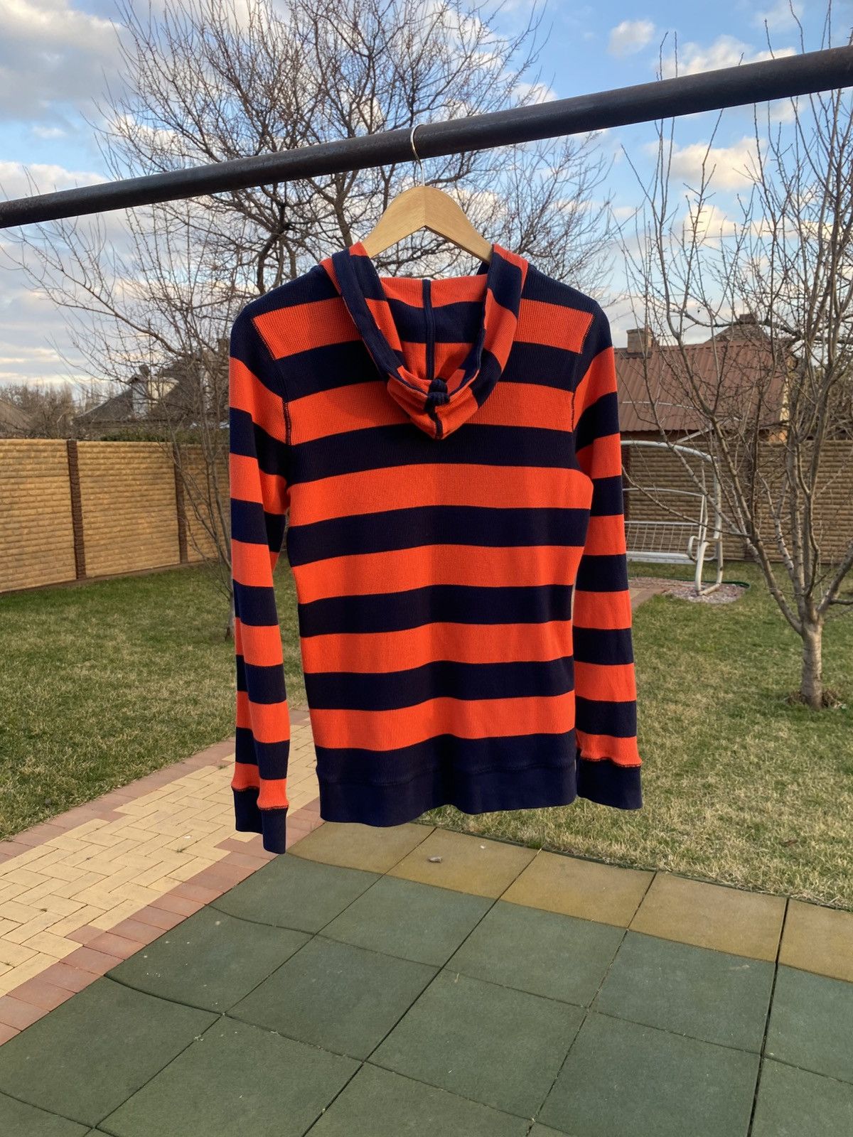 Polo Ralph Lauren × RLX Ralph Lauren × Vintage Vintage Ralph Lauren striped lace-up hoodie Y2K sweater Size XL / US 12-14 / IT 48-50 - 4 Thumbnail