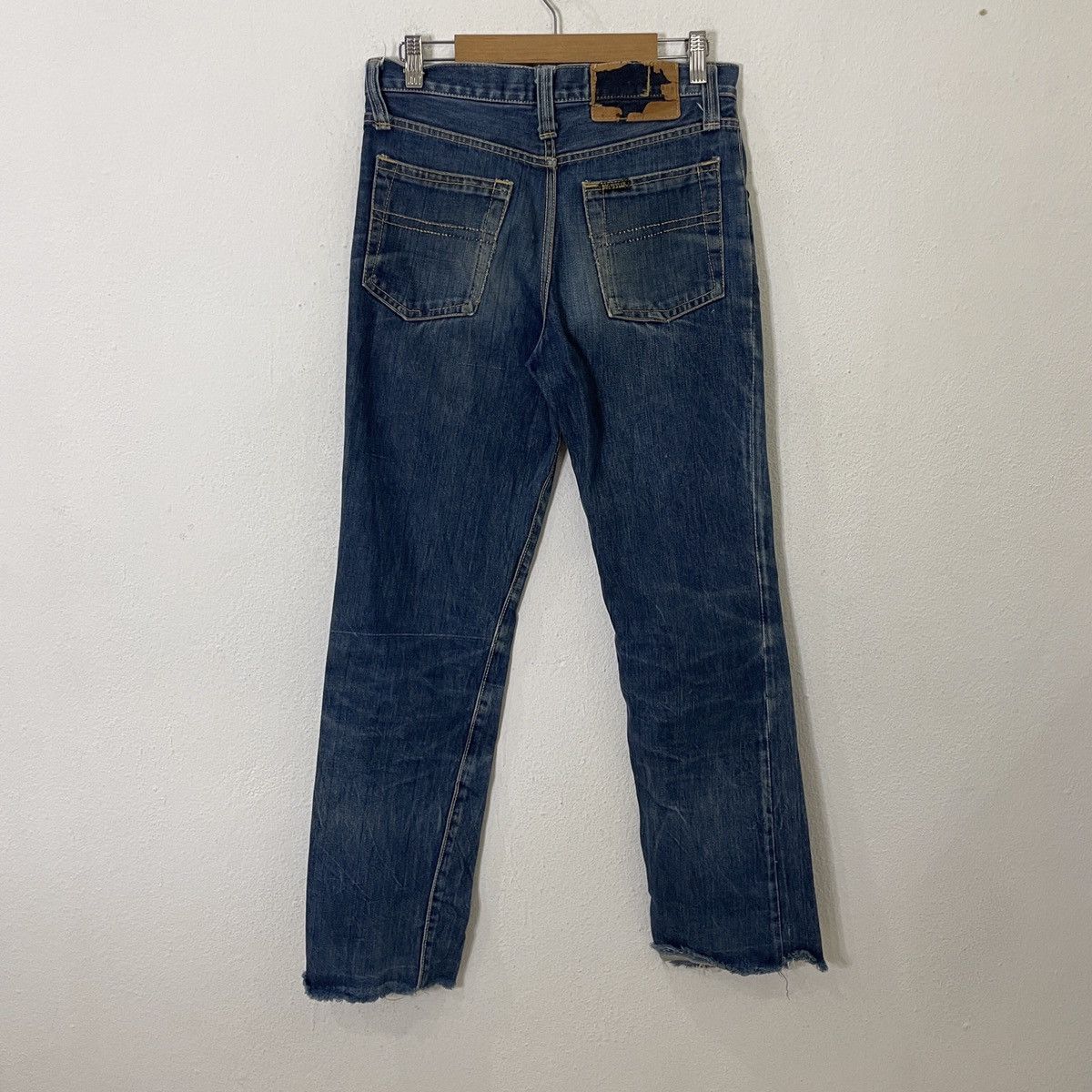 Japanese Brand Vintage 90s Big-Wyler Distressed Denim Workwear Jeans Size 29" - 7 Thumbnail
