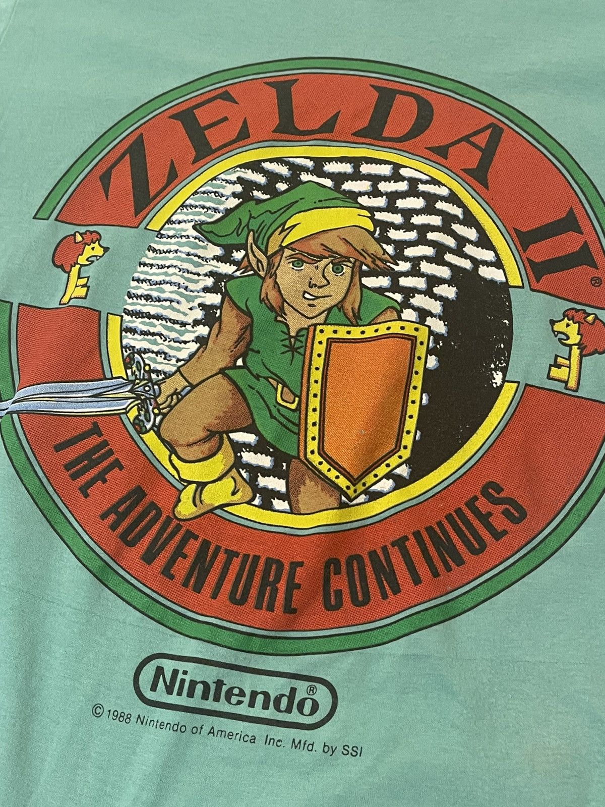 Vintage Vintage single stitch zelda 2 1988 T-shirt rare Size US M / EU 48-50 / 2 - 10 Thumbnail