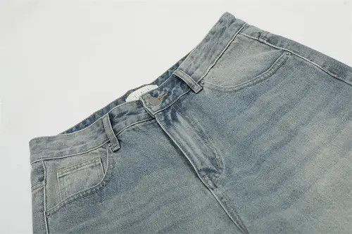 Japanese Brand × Jean American retro washed loose casual distressed simple jeans Size US 32 / EU 48 - 4 Thumbnail