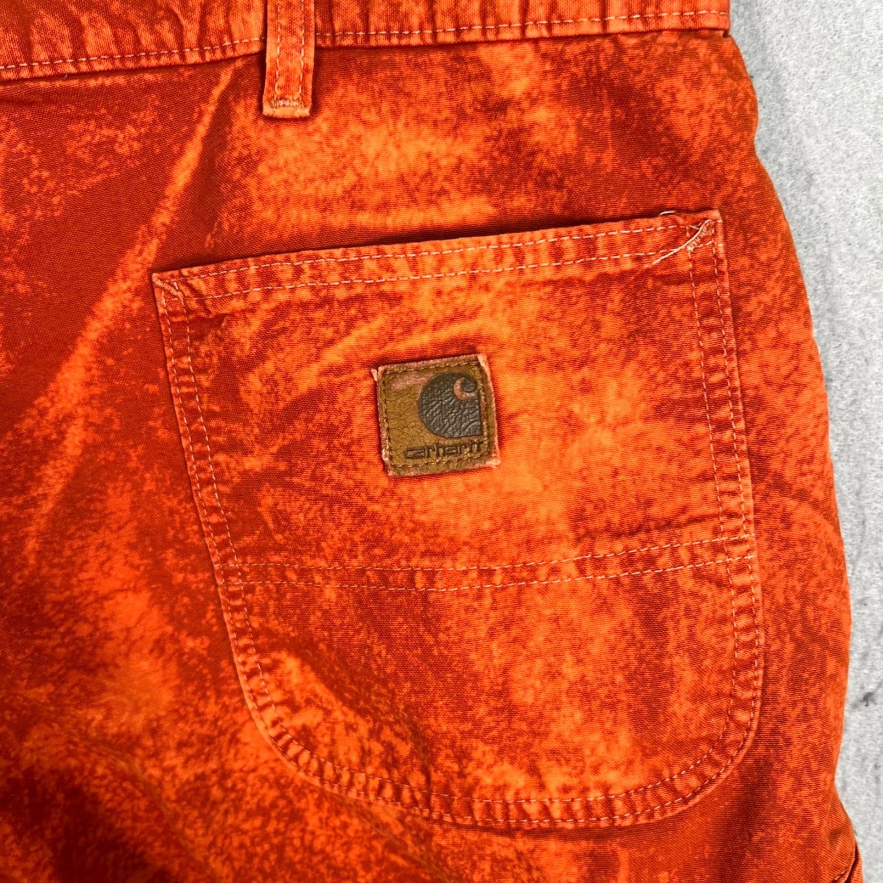 Vintage Custom Lamero Carhartt Tie Dye ShortS Mens 34 Orange Size US 34 / EU 50 - 3 Thumbnail