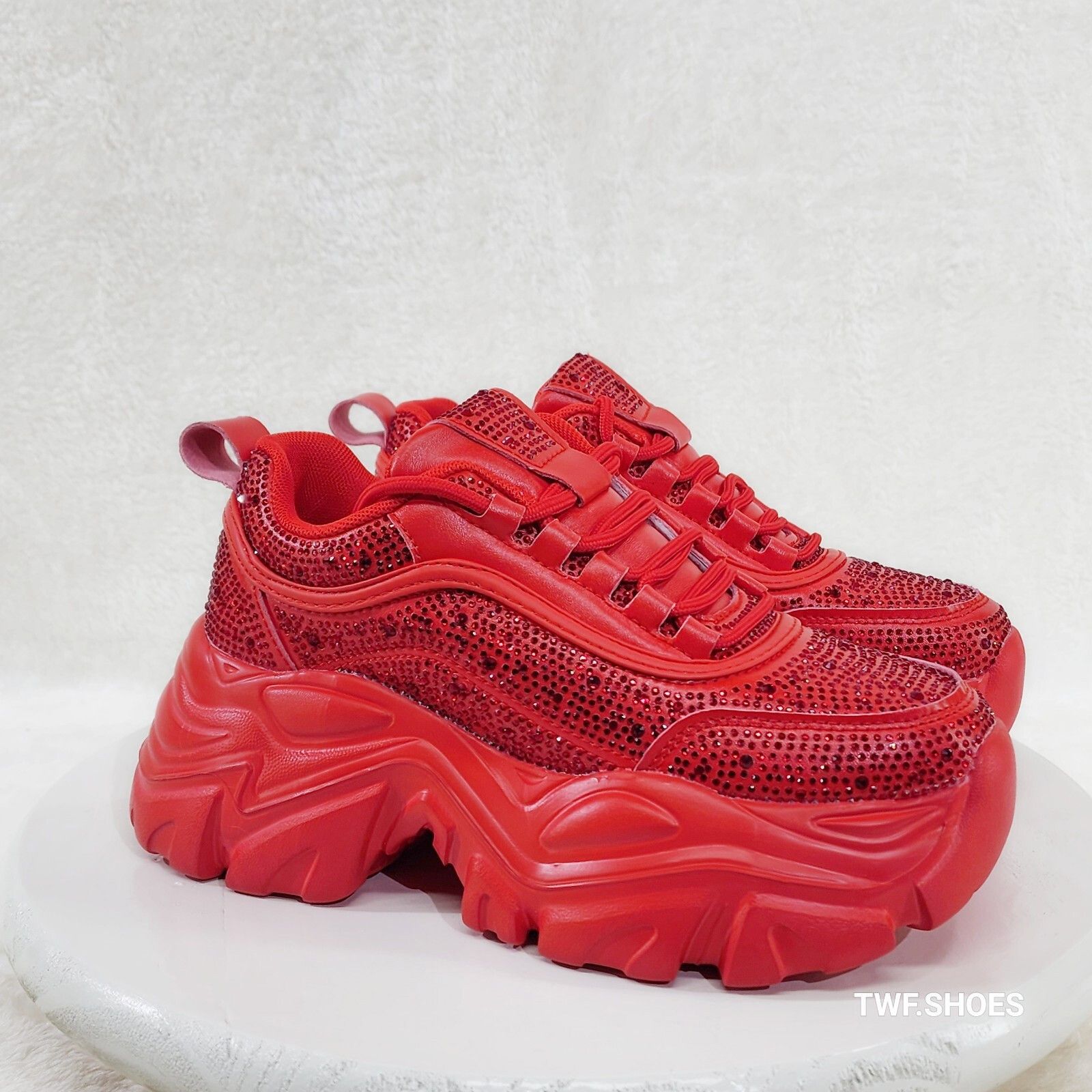 Other Cush Sport Rhinestone Comfy Platform Light Weight Sneakers R Size US 7 / IT 37 - 1 Thumbnail