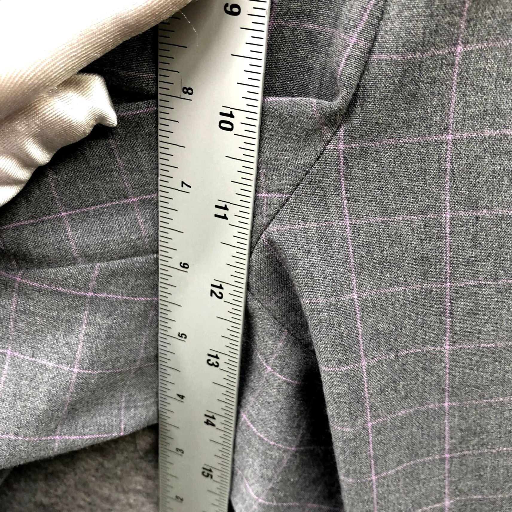 Nine West Nine West Dress Pants Womens XL Gray Windowpane Plaid Pull On Tapered High Rise Size 40" / US 18 - 6 Thumbnail