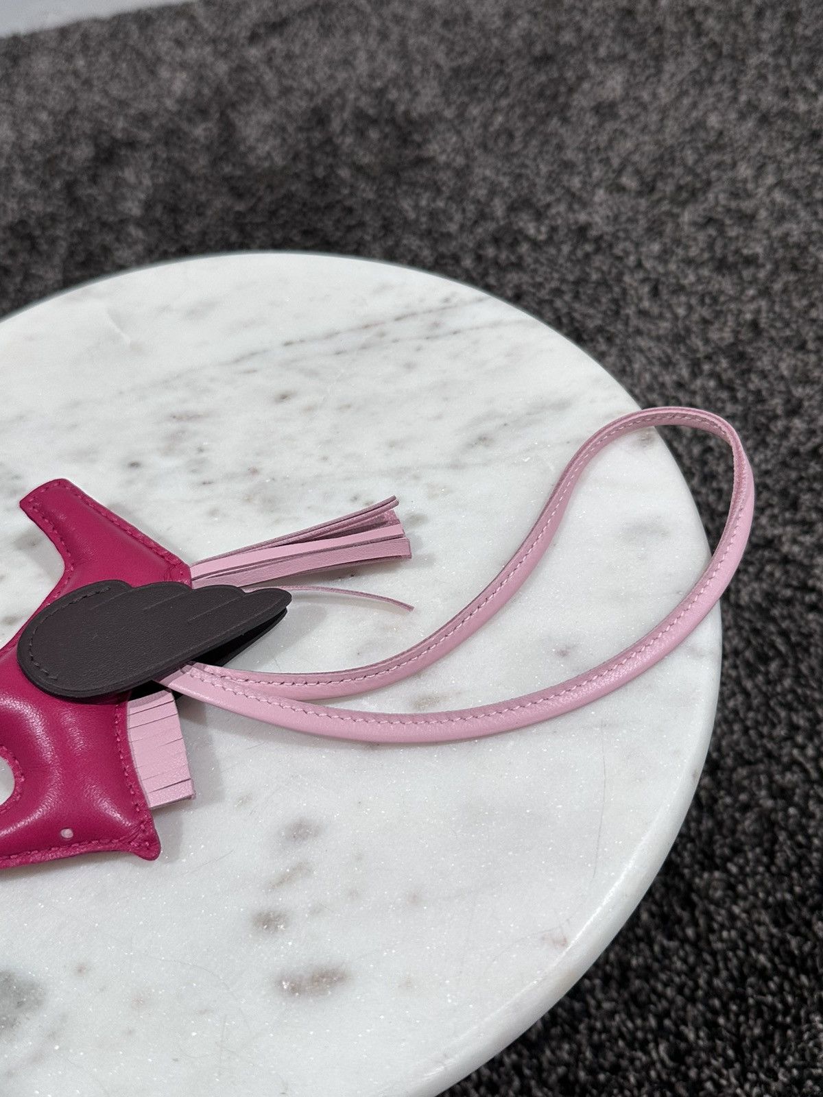 Hermes Hermes Pink/Red Leather MM Rodeo Pegasus Horse Bag Charm Size ONE SIZE - 9 Thumbnail