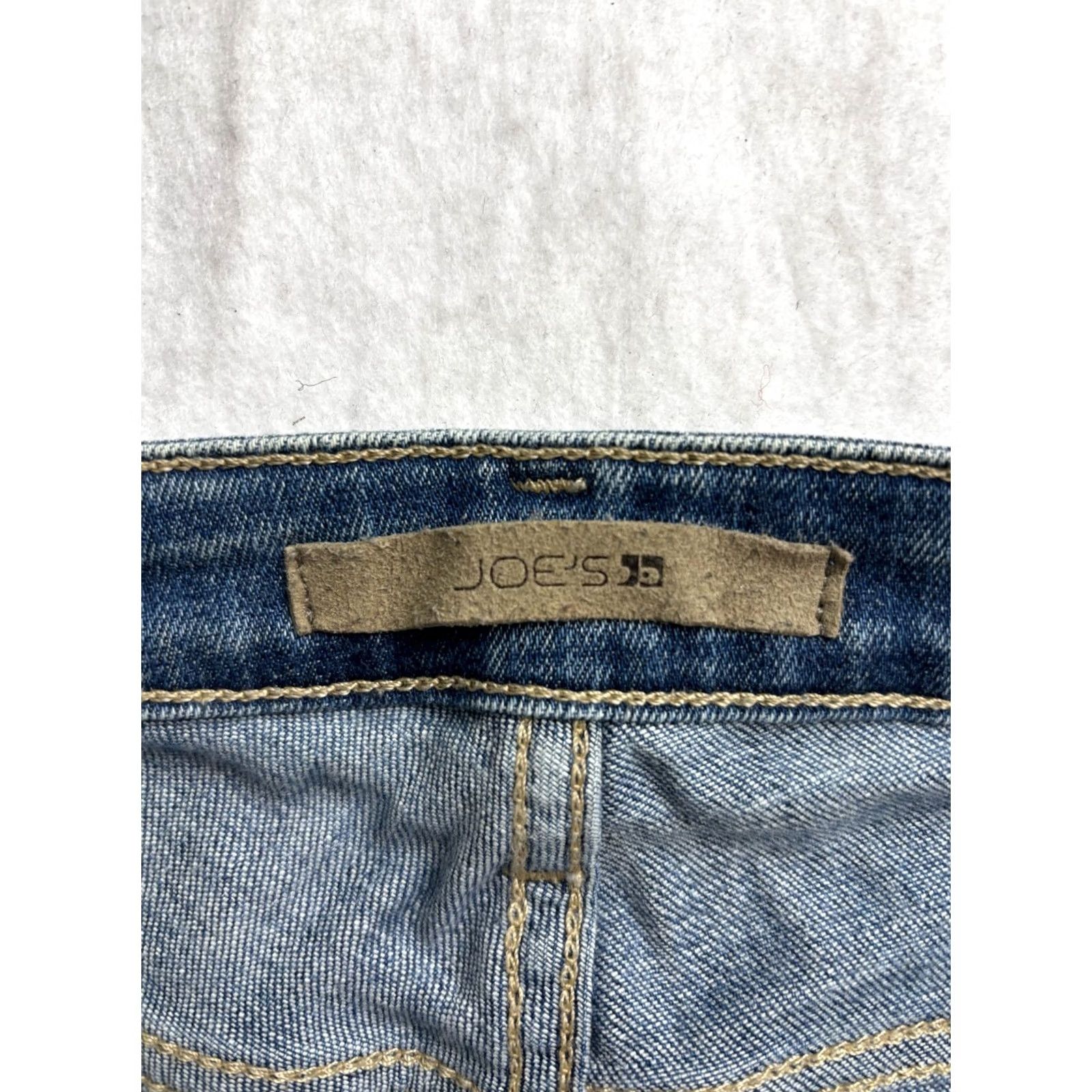 Vintage Joes Jeans Skinny Ankle Blue Denim Distressed Raw Hem Stretch Womens 26 (28x28) Size 26" / US 2 / IT 38 - 3 Thumbnail