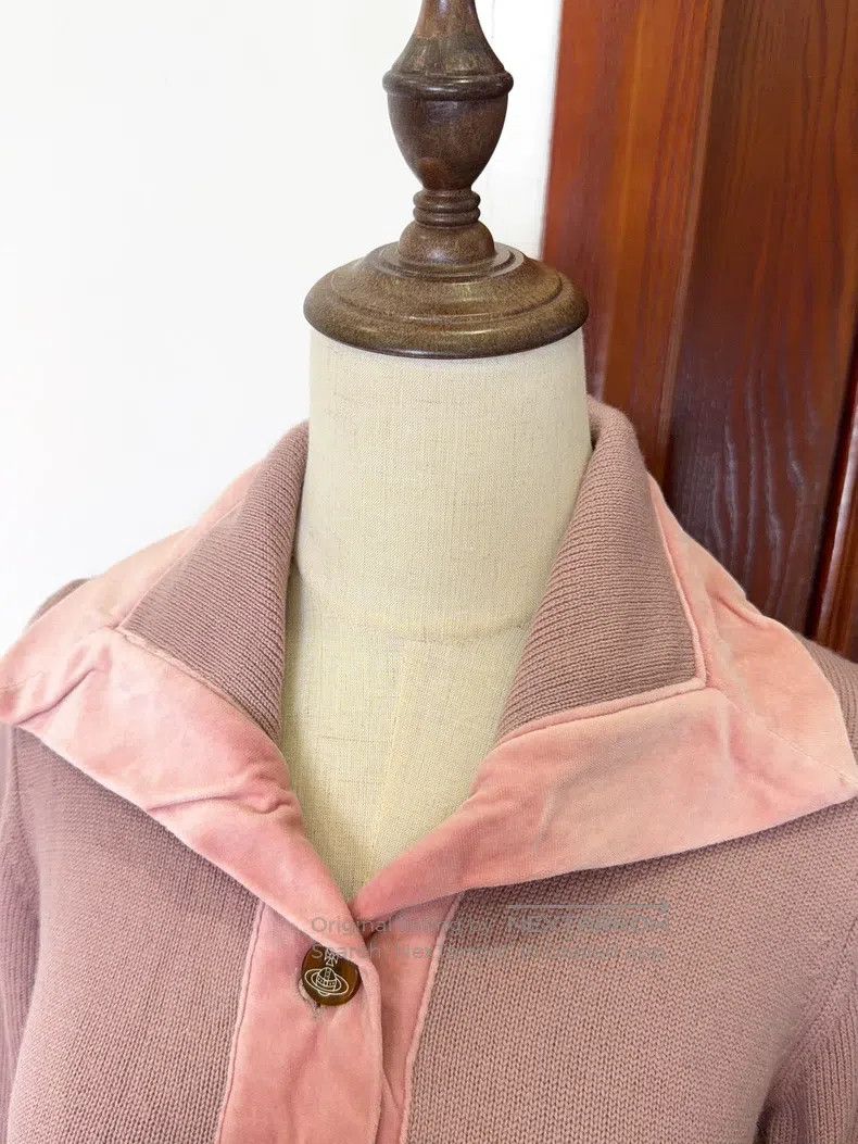 Vivienne Westwood Vivienne Westwood Pink Velvet Sweater Size L / US 10 / IT 46 - 4 Thumbnail