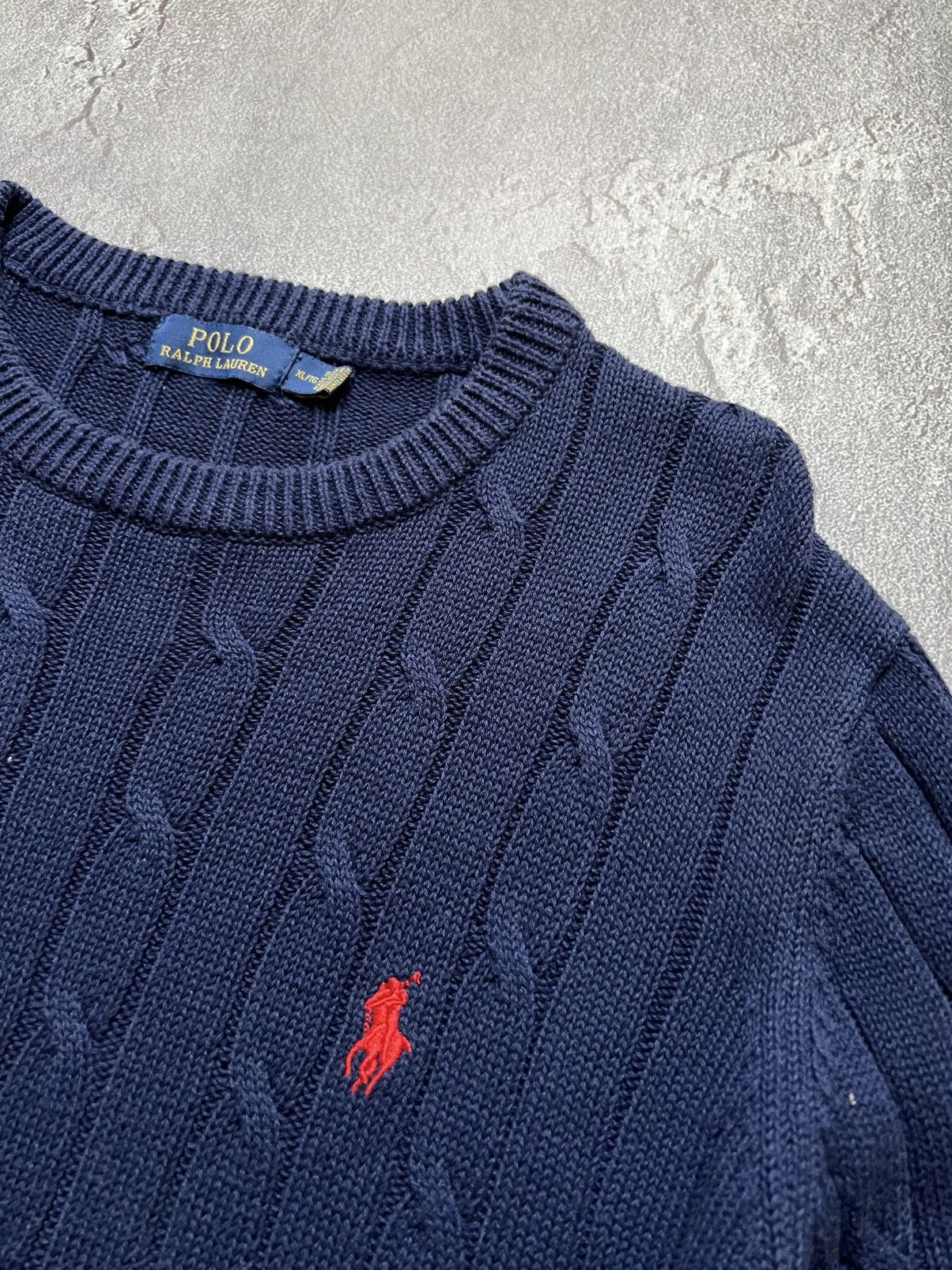 Polo Ralph Lauren Polo Ralph Lauren Cable Knitted Sweater Old Money Big Pony Size US XL / EU 56 / 4 - 4 Thumbnail