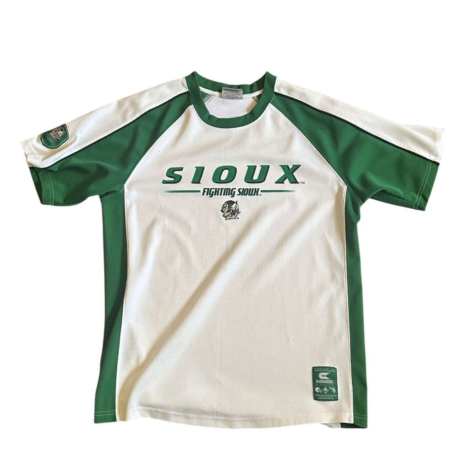 Colosseum Athletics Colosseum Fighting Sioux Green White Jersey Top Size L Size US L / EU 52-54 / 3 - 1 Thumbnail