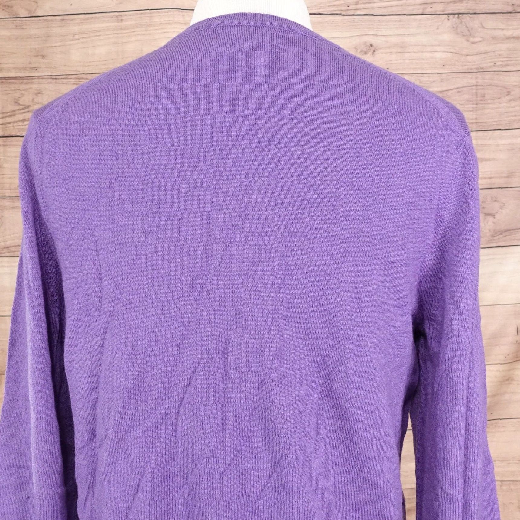 Express VINTAGE? No. The item is Express Mens Large Purple Italian Merino Wool V-Neck Pullover Fine Knit Sweater Size US L / EU 52-54 / 3 - 5 Thumbnail
