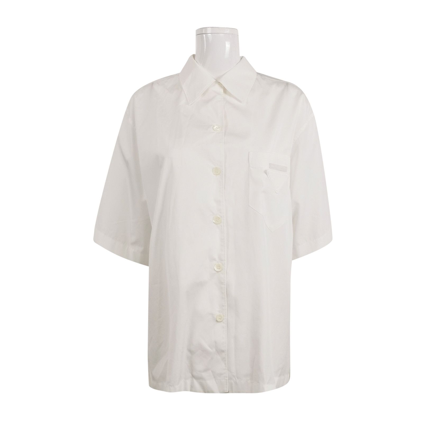 Prada Prada Cotton Single-button Collared Shirt 0089 Size L / US 10 / IT 46 - 1 Thumbnail