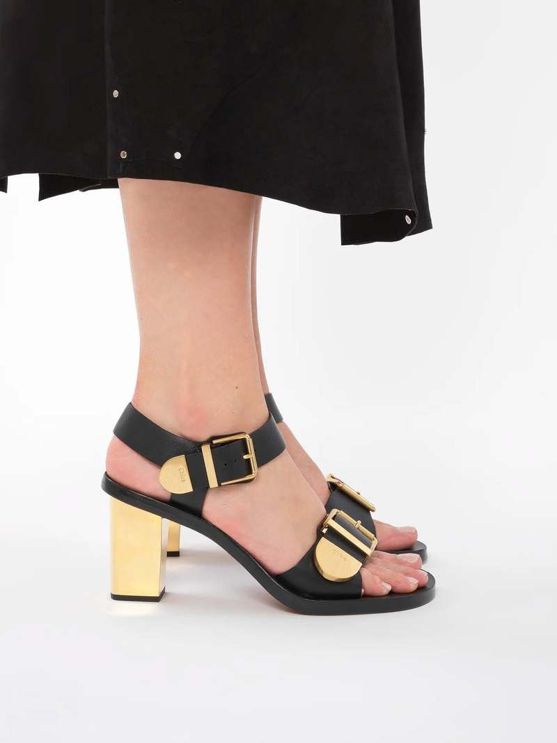 Chloe o1loc1c1024 Rebecca Sandal in Black Size US 9 / IT 39 - 4 Thumbnail