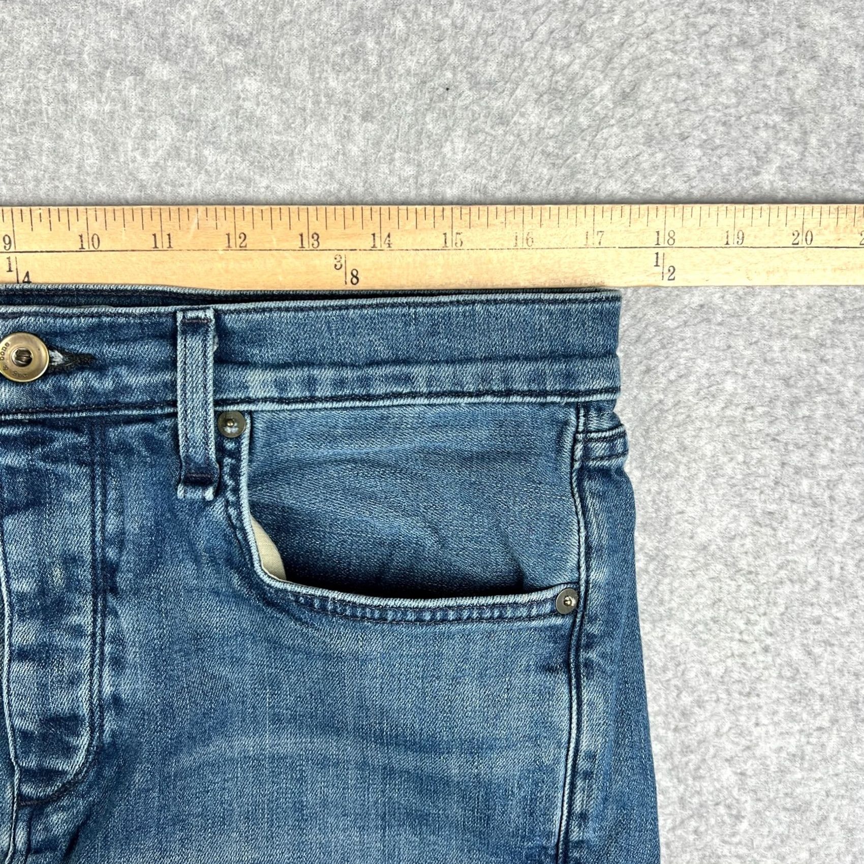 Rag & Bone Rag & Bone Fit 1 Jeans Mens 34x32 Blue Stretch Denim Pants Cotton Extra Slim Size US 34 / EU 50 - 4 Thumbnail