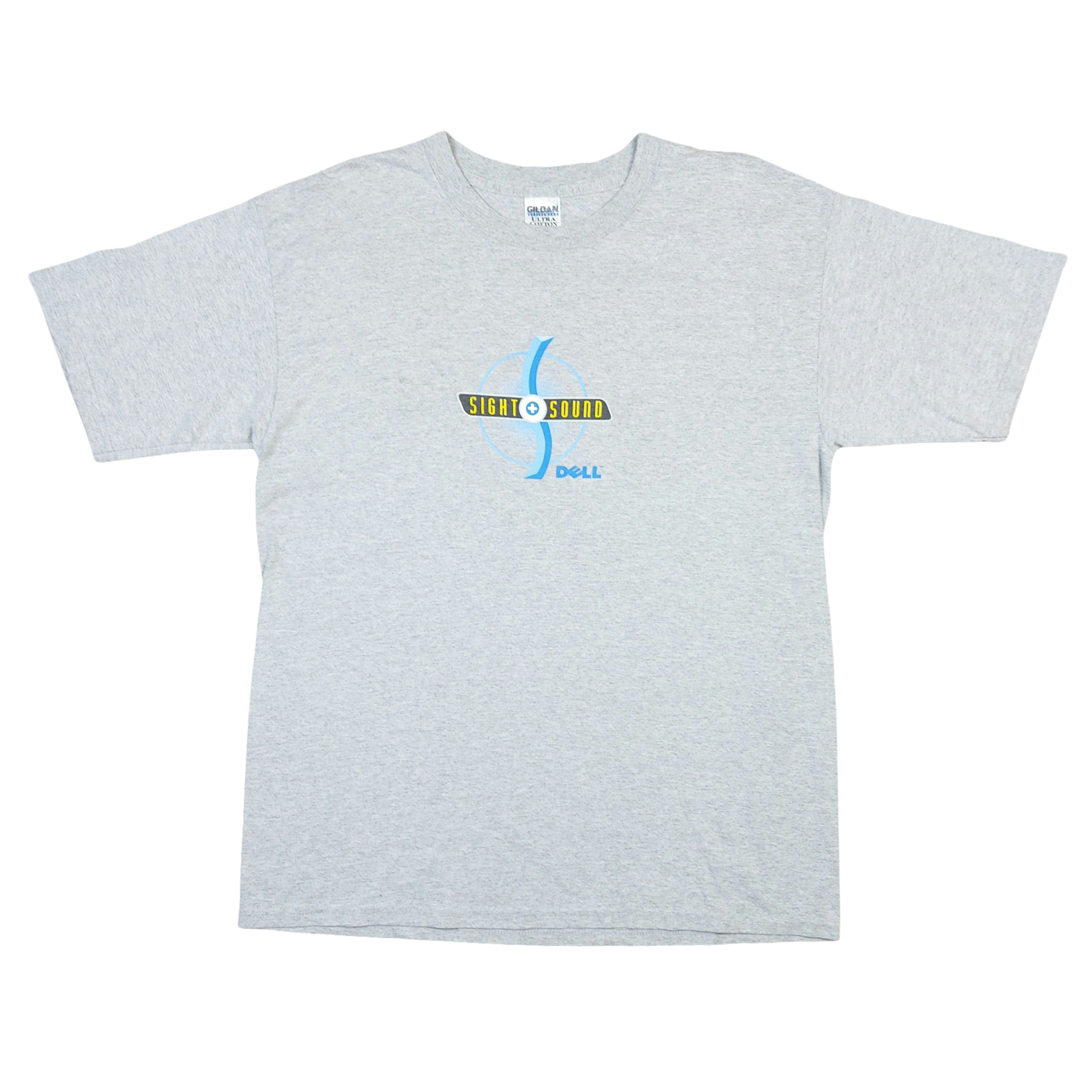 Microsoft Vintage 90s Y2K Dell Computer Sight Sound Dell TEE Size US L / EU 52-54 / 3 - 1 Thumbnail