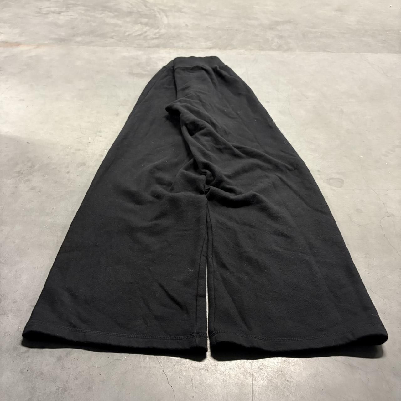 Japanese Brand × Vintage Crazy Vintage Y2K/2000s Baggy Black Wideleg Sweatpants! Size US 32 / EU 48 - 5 Thumbnail