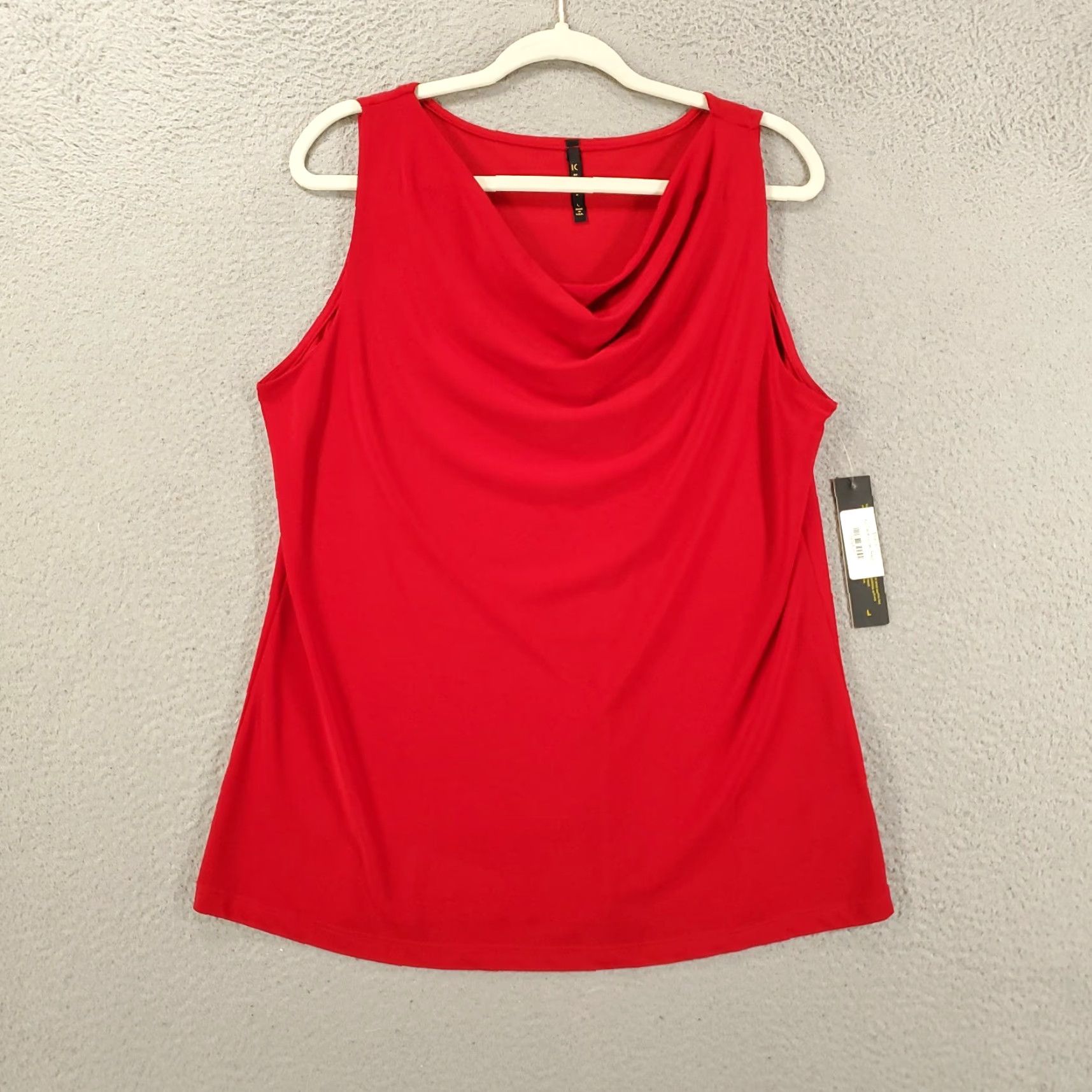 Vintage IC by Connie K Blouse Shirt Womens L Red Sleeveless Tank Top Tunic Scoop Neck NWT Casual Beach Size L / US 10 / IT 46 - 2 Thumbnail
