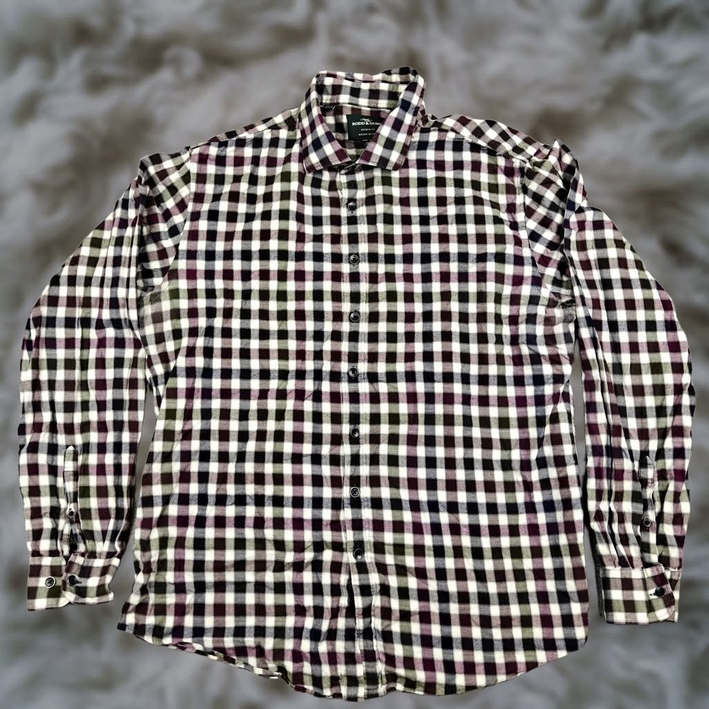 Rodd & Gunn Rodd & Gunn Shirt Mens 2XL Multicolor Plaid Long Sleeve Button Up Slim Fit Size US XXL / EU 58 / 5 - 1 Thumbnail