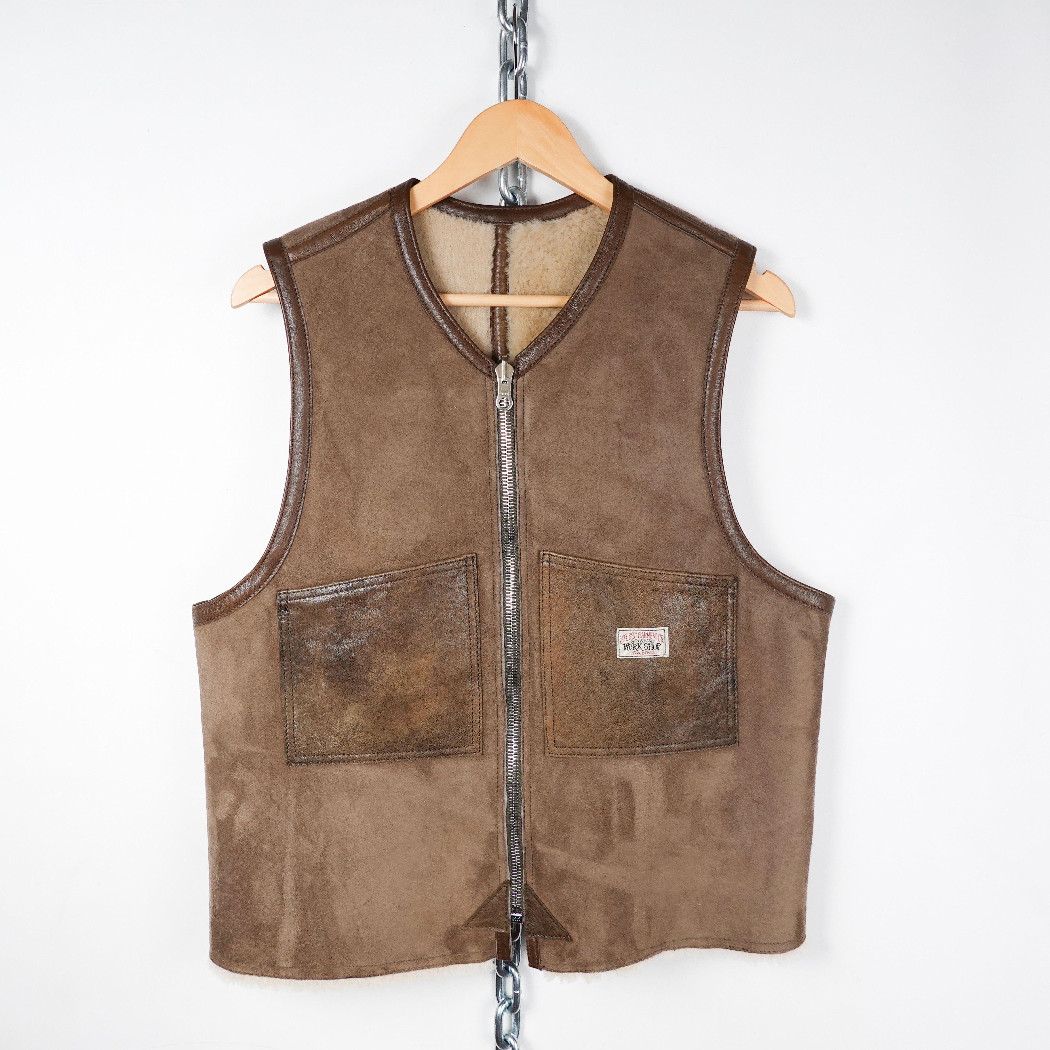 Stussy x Our Legacy Reversible Shearling Vest - Size S