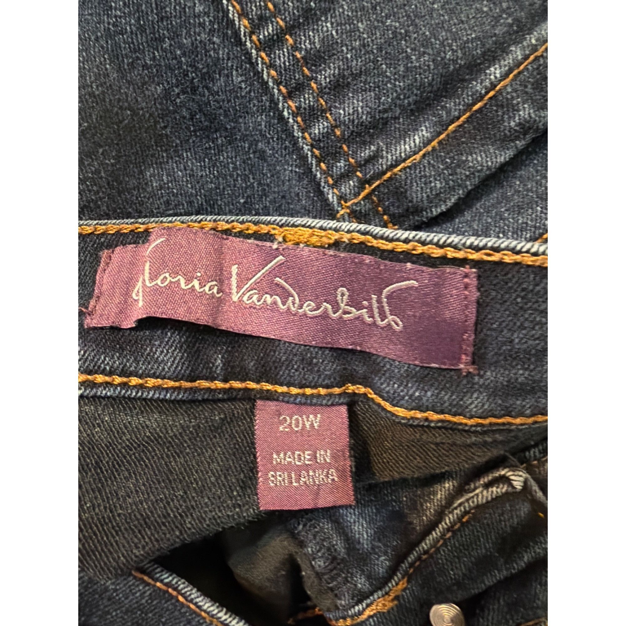 Gloria Vanderbilt Gloria Vanderbilt Amanda Plus Size 20W Blue Denim Jeans Stra Size 42" / US 20 - 4 Thumbnail