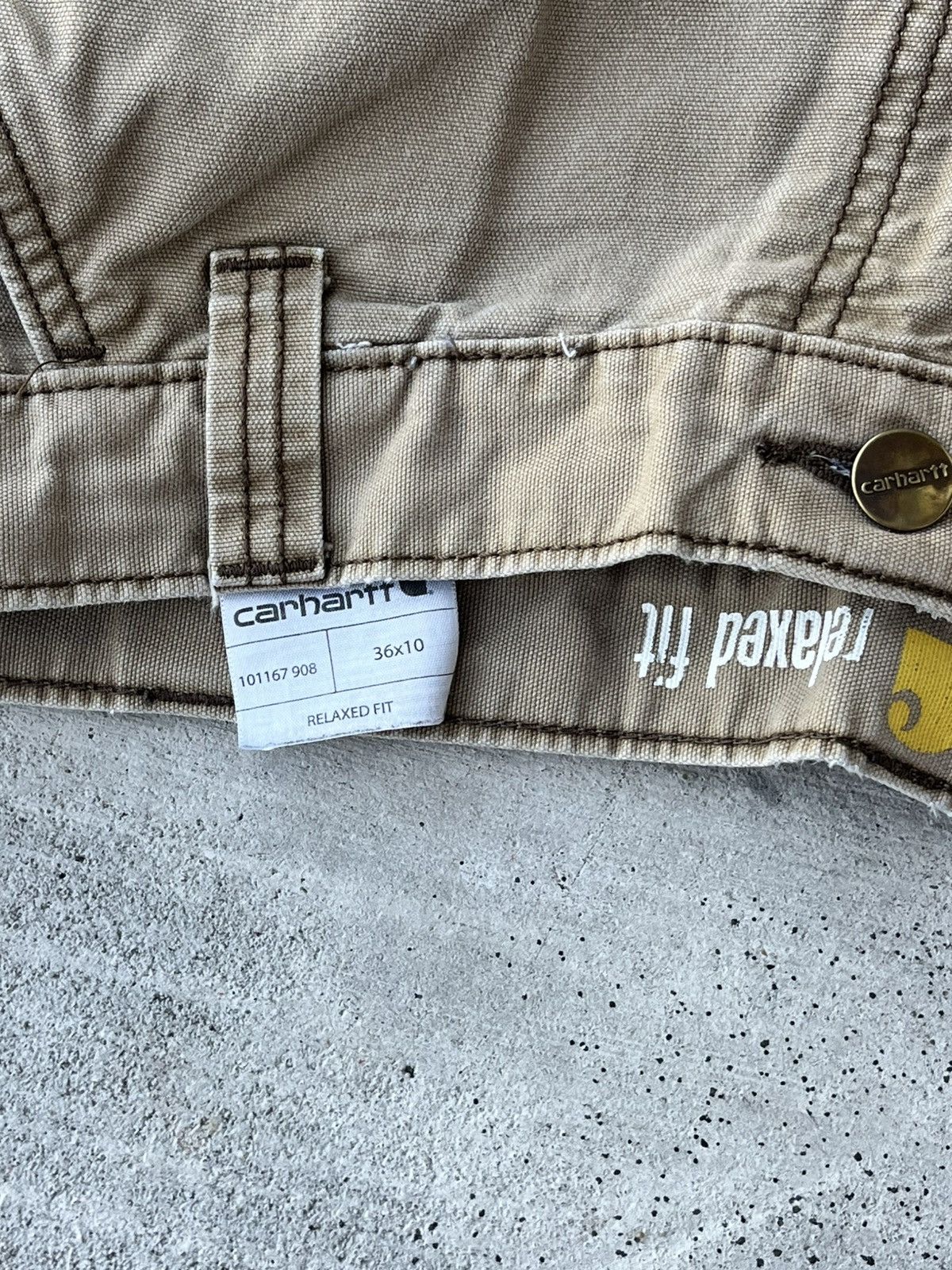 Carhartt × Vintage Carhartt Work Shorts (Size 36x10) Size US 36 / EU 52 - 3 Thumbnail