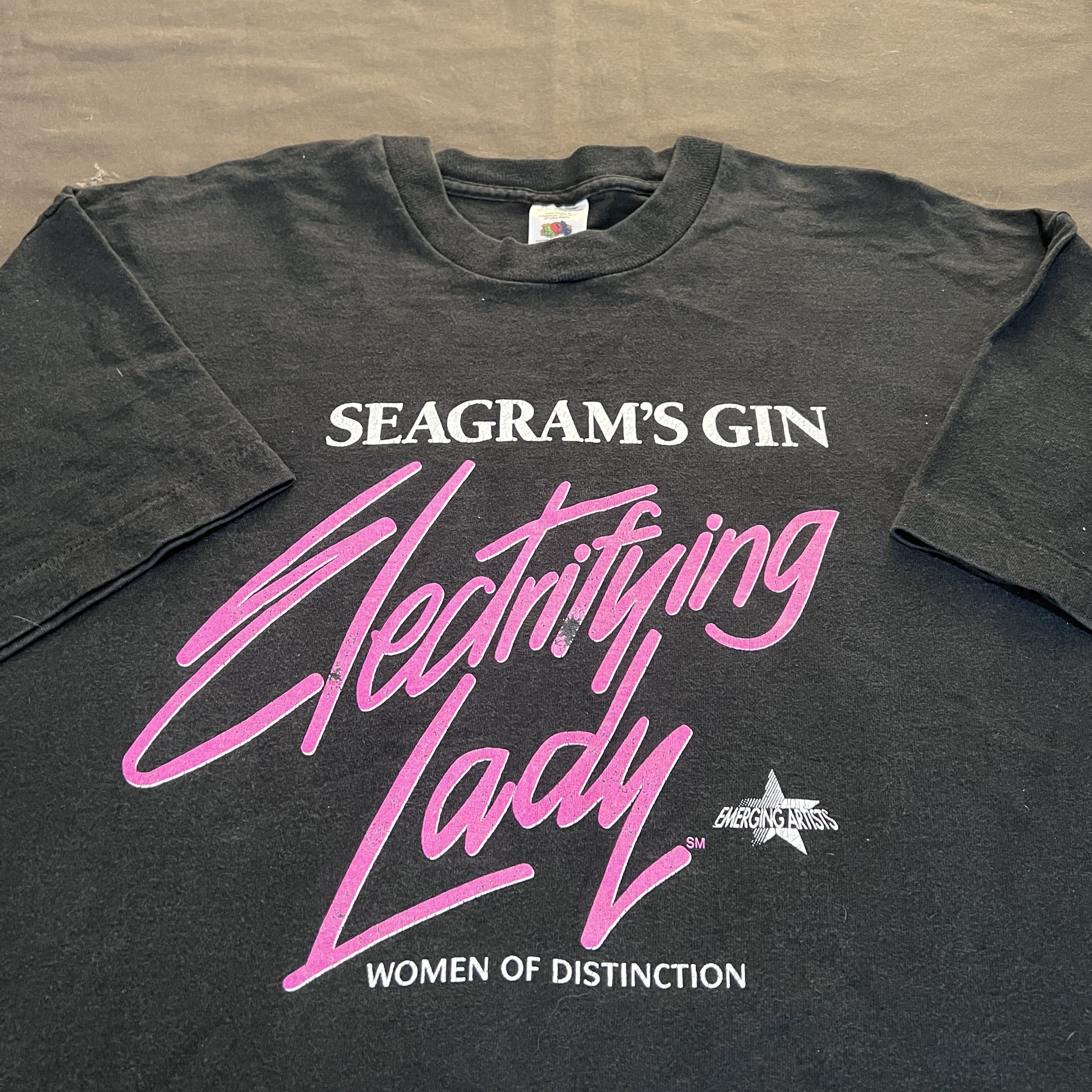 Vintage 90s Seagram's Gin Electrifying Lady graphic streetwear XL Size US XL / EU 56 / 4 - 1 Thumbnail