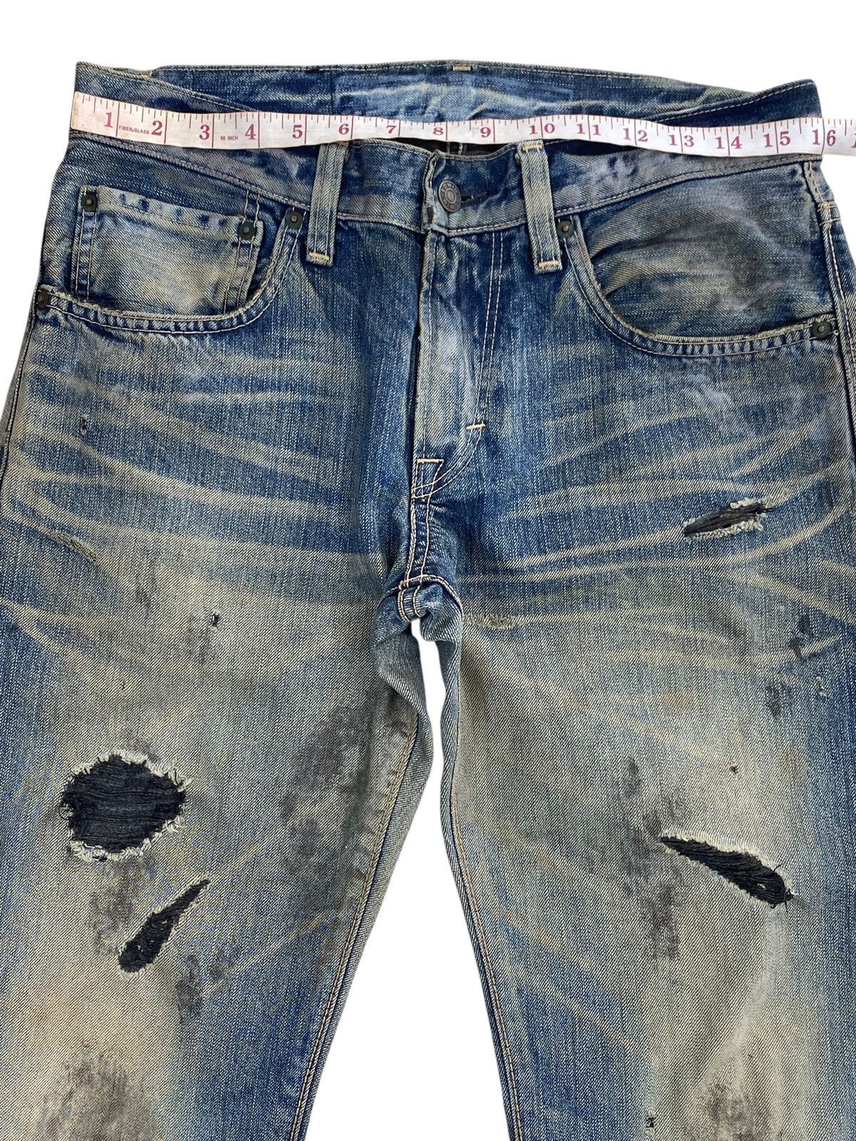 Edwin Vintage Edwin Mud Wash Style Distressed Jeans Size US 32 / EU 48 - 9 Thumbnail