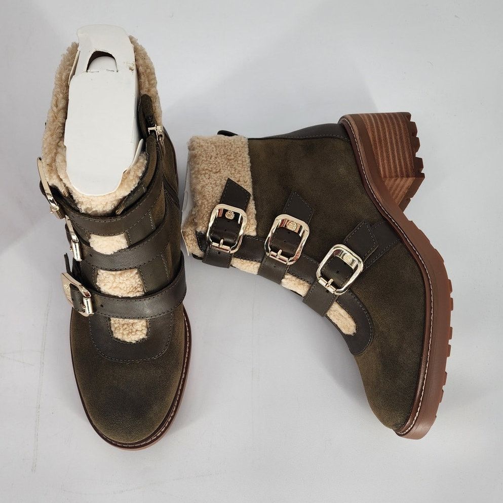 Vince Camuto Vince Camuto Klerica Shearling Boots in Olive Green Size 7M Size US 7 / IT 37 - 4 Thumbnail