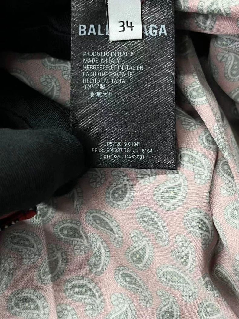 Balenciaga Balenciaga size 34 Burgundy cashew flower logo print full Size S / US 4 / IT 40 - 4 Thumbnail