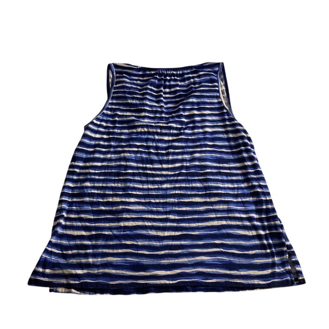 Michael Kors Michael Michael Kors Blue White Striped Sleeveless Top L Size L / US 10 / IT 46 - 5 Thumbnail