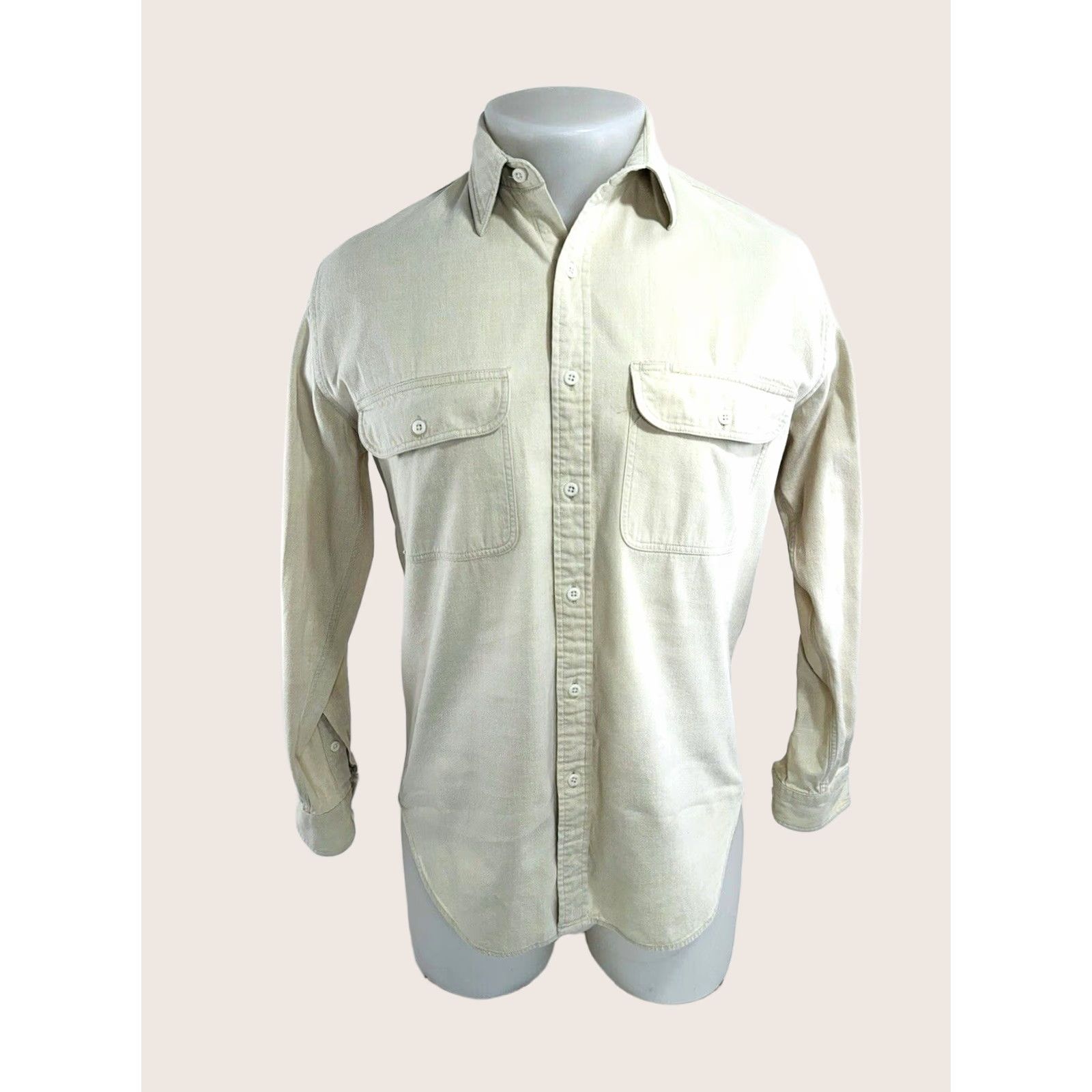 Banana Republic BANANA REPUBLIC - VINTAGE Classic Safari Shirt Mens S Long Sleeve Button-Up Beige Yellow Size US S / EU 44-46 / 1 - 1 Thumbnail