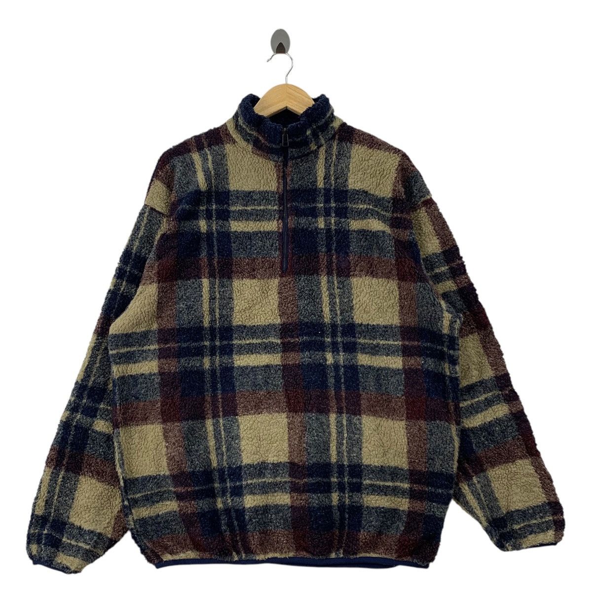 Nautica NAUTICA Sailing Gear Patchwork Fleece Half Zipper Sweatshirt Size US XL / EU 56 / 4 - 1 Thumbnail
