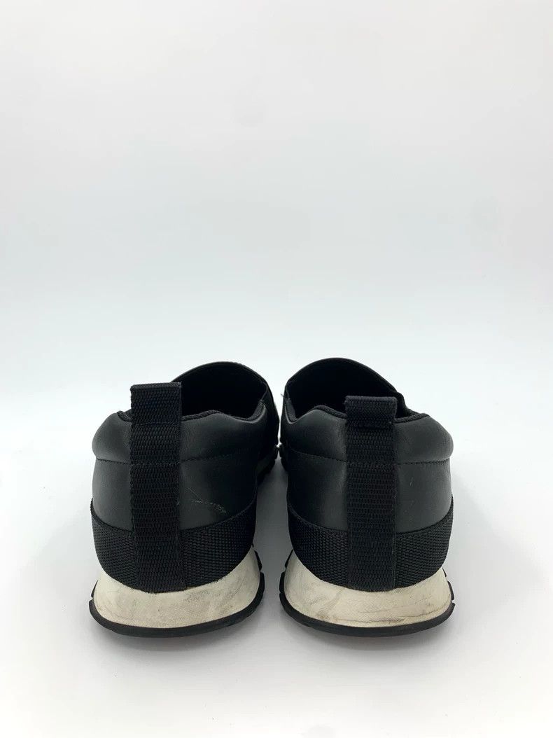 Prada Prada Size 43.5 Logo letter black leather one-foot casual l Size US 10.5 / EU 43-44 - 4 Thumbnail