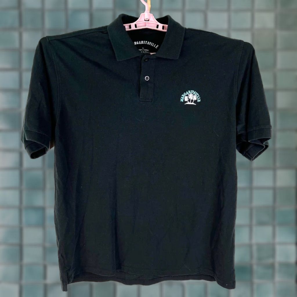 Vintage VINTAGE Margaritaville Graphic Polo Shirt Black Size L Men Size US L / EU 52-54 / 3 - 1 Thumbnail