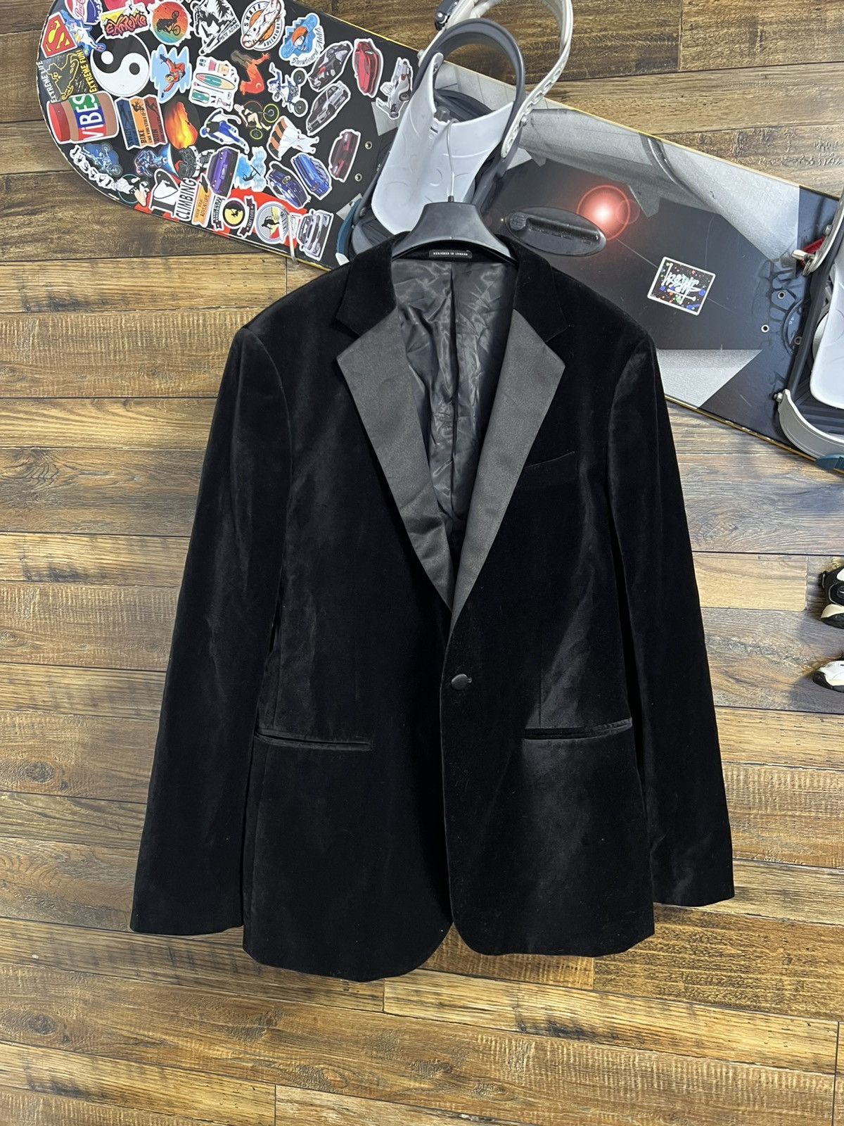 Reiss Men's Velvet Jacket Reiss Size 46R - 1 Thumbnail