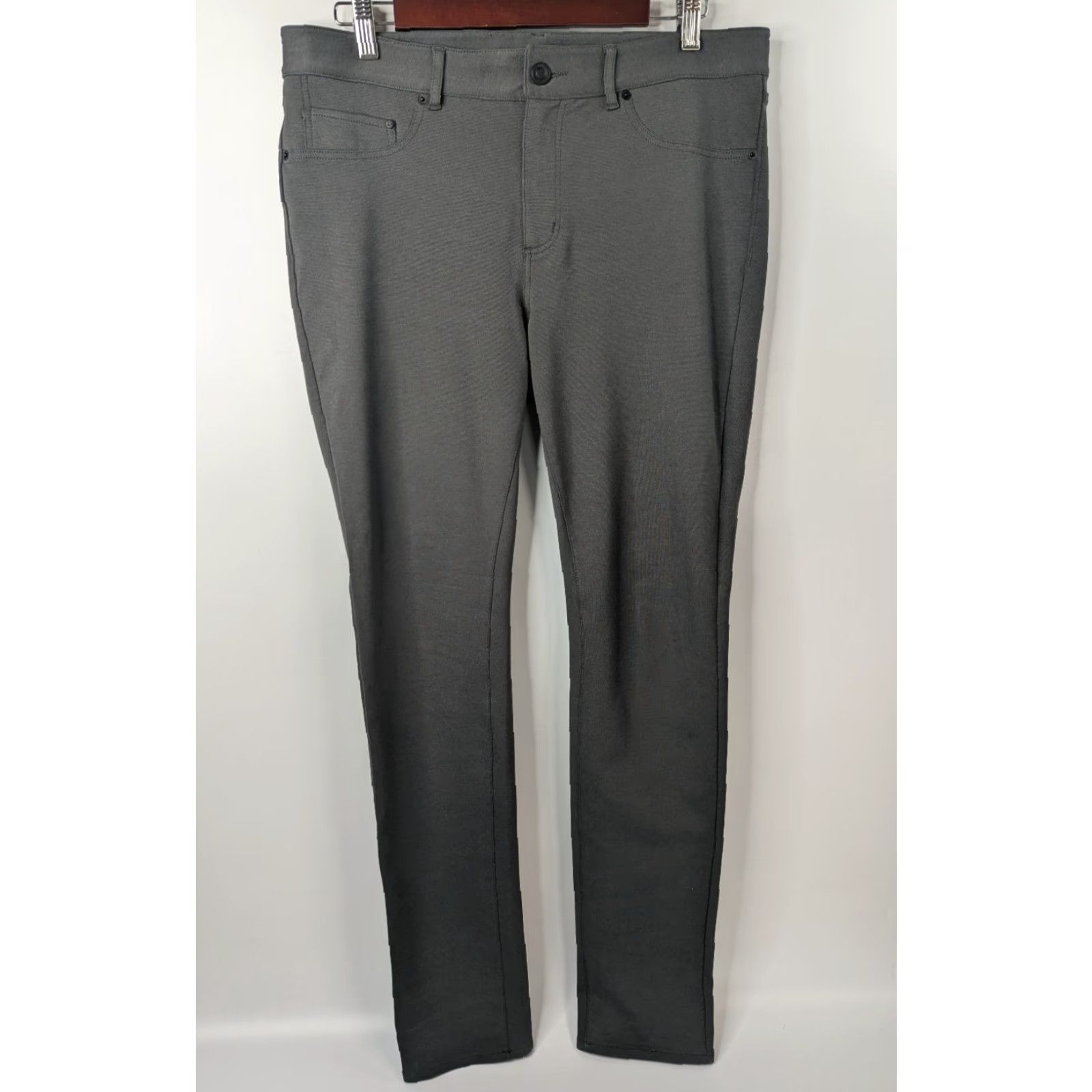 Eddie Bauer Eddie Bauer Travex Womens Stretch Straight Leg Pants Size 12 Tall Gray Career Size 34" / US 12 / IT 48 - 2 Thumbnail