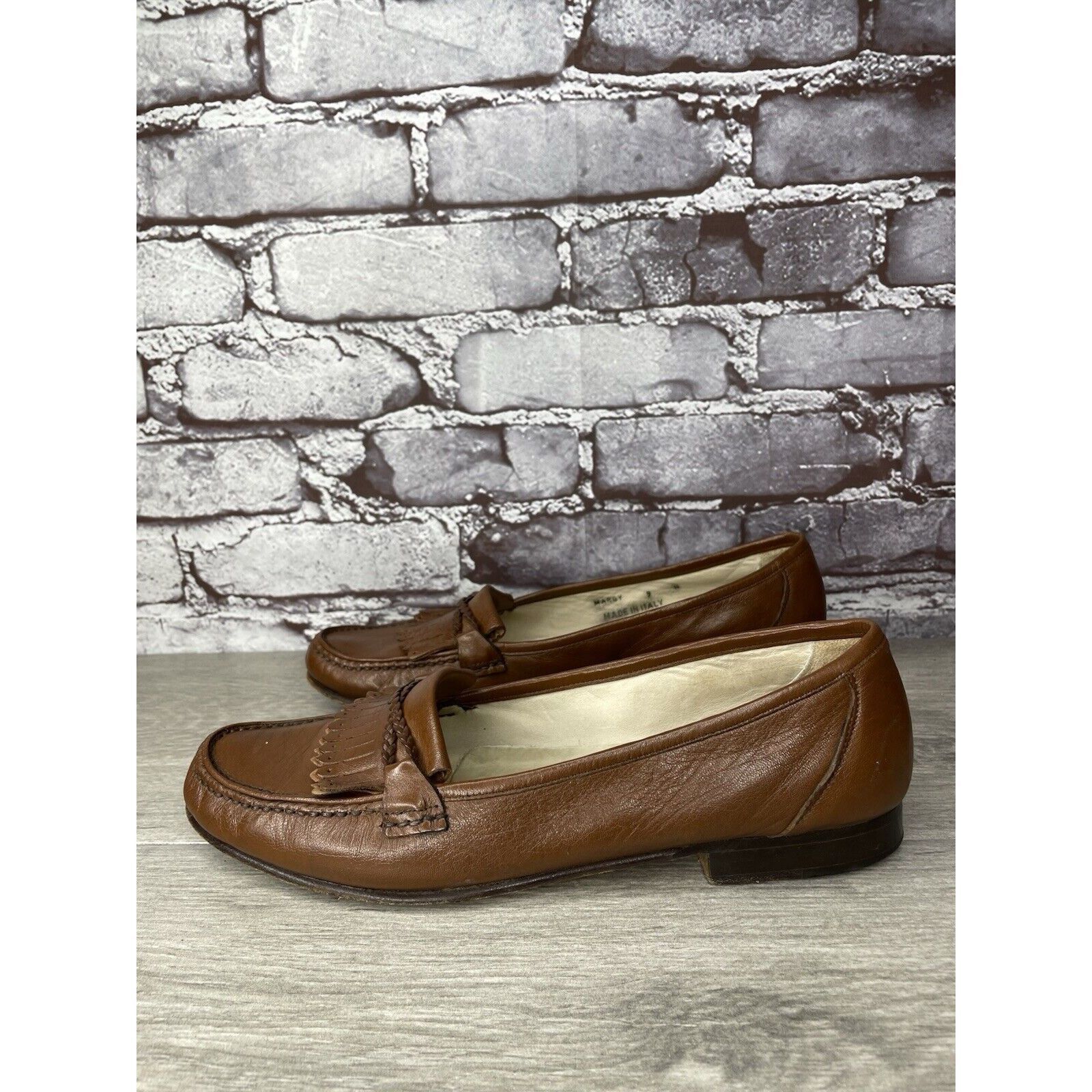 Bally Bally Margy Brown Leather Kiltie Braided Slip On Loafers Sho Size US 9 / IT 39 - 14 Thumbnail