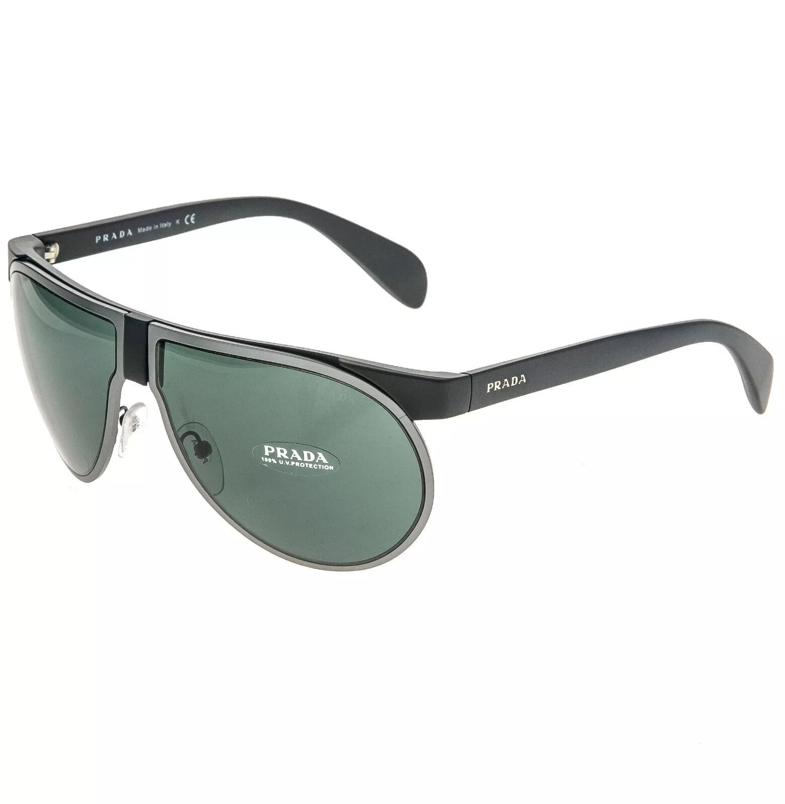Prada PRADA PR23PS Matte Black Green Logo Sunglasses SPR 23P Size ONE SIZE - 9 Thumbnail