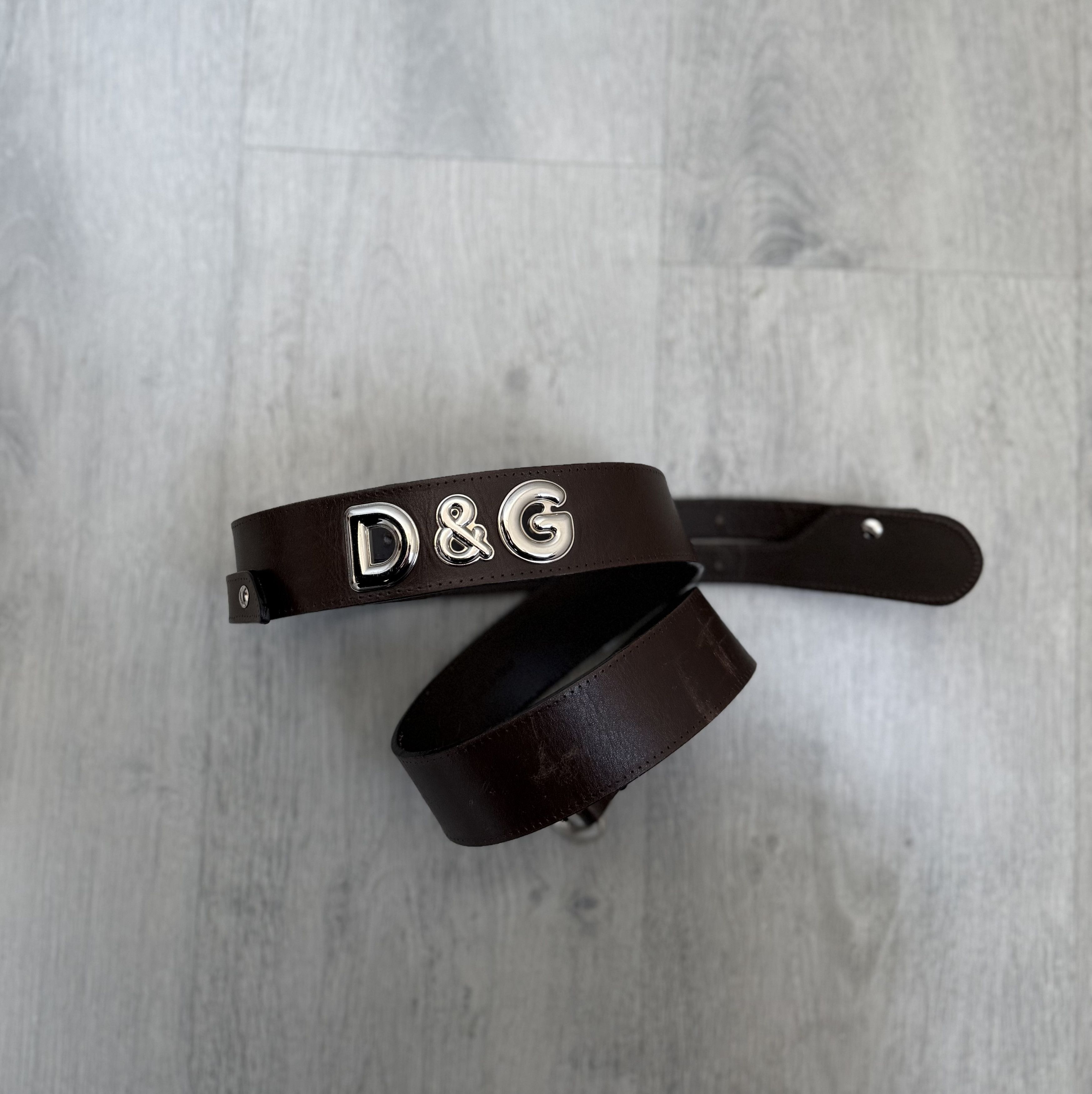 Dolce & Gabbana RARE avantgarde Dolce & Gabbana DG logo leather belt Size 34 - 2 Thumbnail
