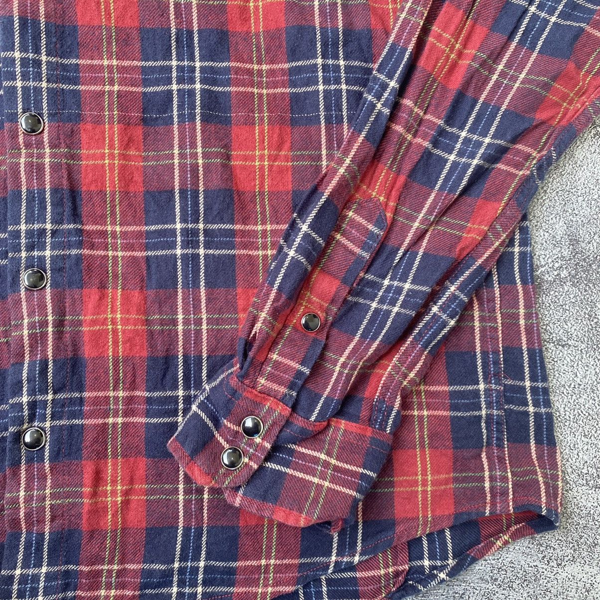 If Six Was Nine × Japanese Brand × Le Grande Bleu (L.G.B.) DOHC Double Guns Rhinestones Flannel Shirt Size US M / EU 48-50 / 2 - 5 Thumbnail