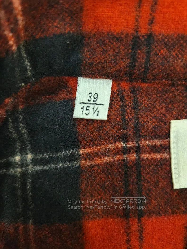 Saint Laurent Paris Saint Laurent Red Plaid Wool Shirt. Size US M / EU 48-50 / 2 - 5 Thumbnail