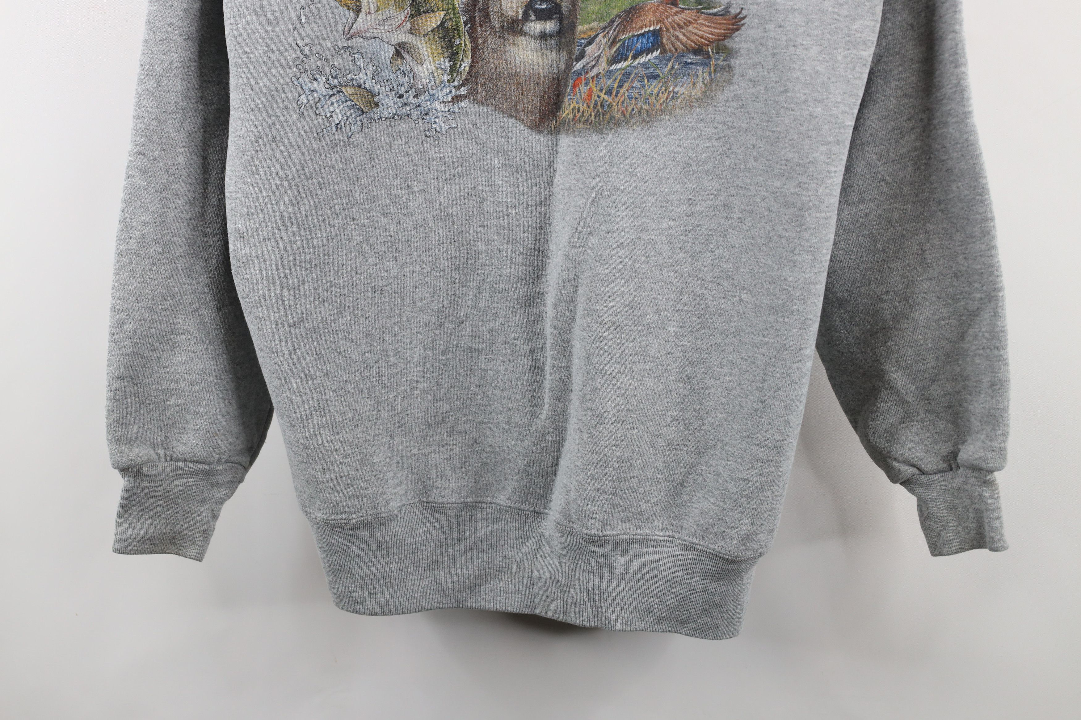 Vintage Vintage 90s Streetwear Nature Hunting Fishing Sweatshirt Size US L / EU 52-54 / 3 - 3 Thumbnail