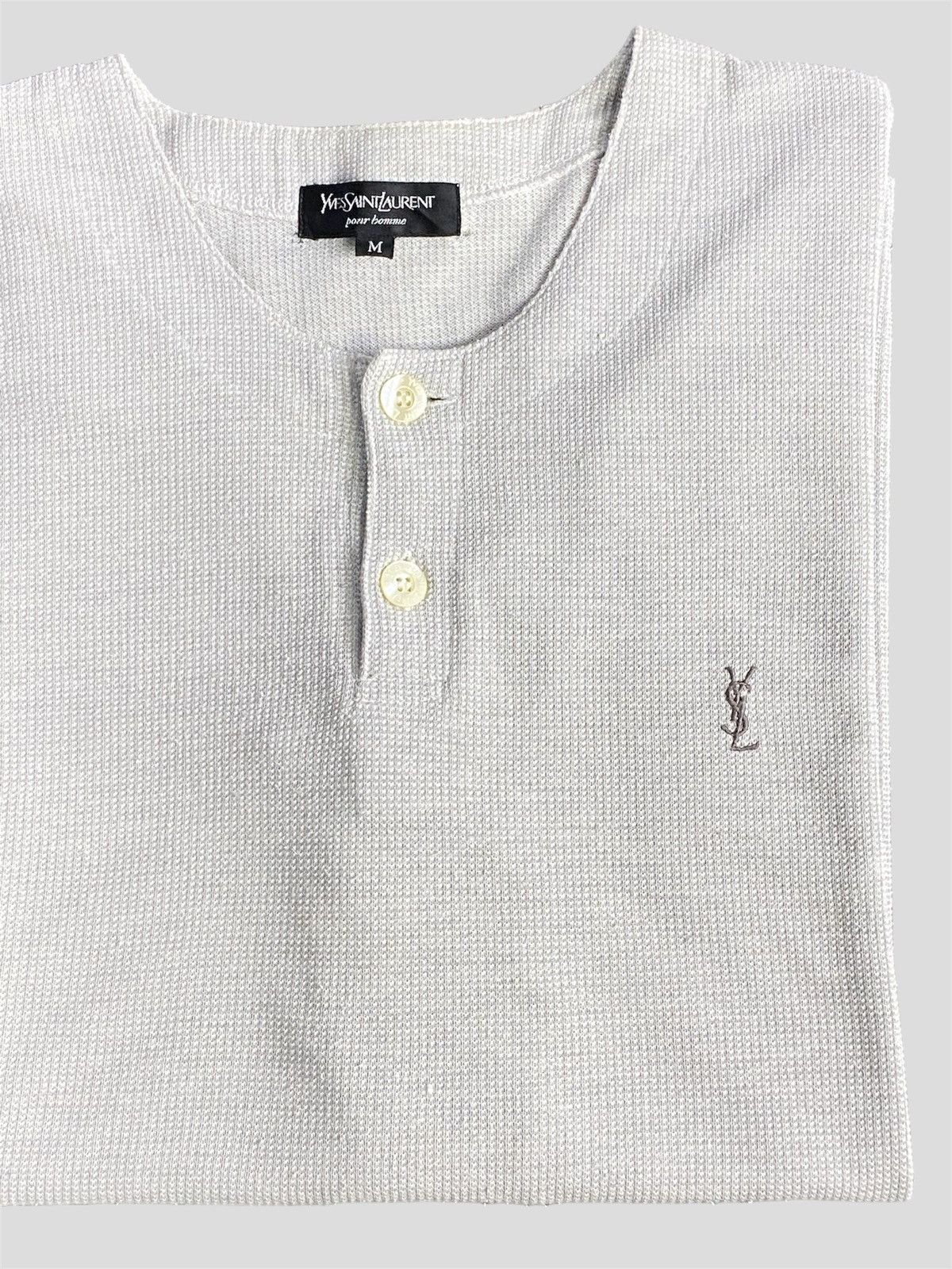 Yves Saint Laurent YSL Vintage White Longselve Classic Mode Size US M / EU 48-50 / 2 - 2 Thumbnail