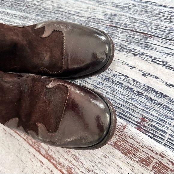 Vintage I.N.K. Shoes Vintage Brown Leather and Suede Western Style B Size US 7.5 / IT 37.5 - 5 Thumbnail
