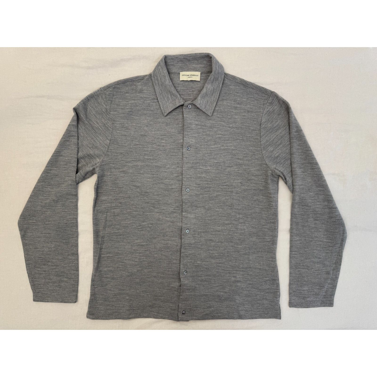 Officine Generale NWOT Officine Generale Wool Cardigan in Heather Gray Size L Size US L / EU 52-54 / 3 - 1 Thumbnail