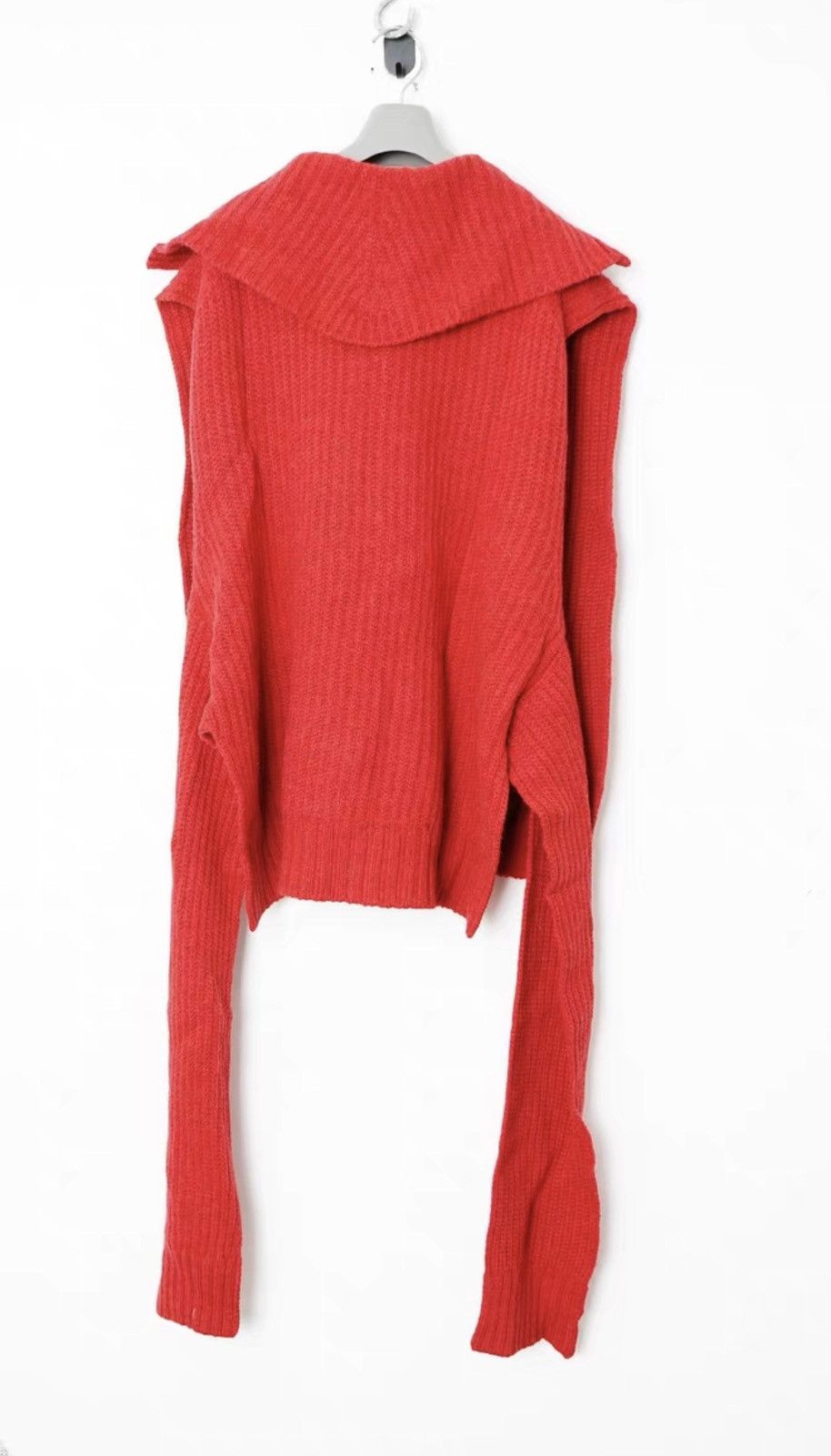 Bed j.w. Ford Bed J.W. Ford Red Vest Wide Lapel Tie Detail Sweater Size US S / EU 44-46 / 1 - 5 Thumbnail