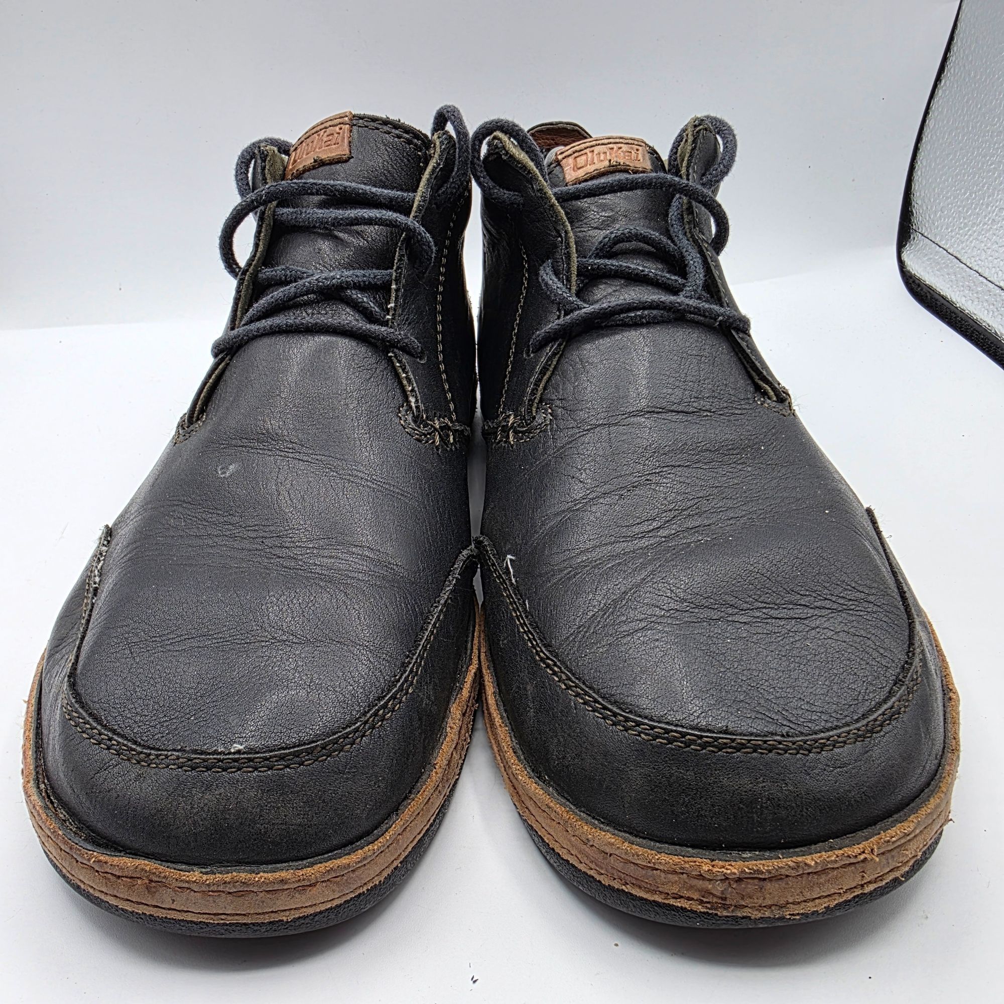Olukai Olukai Kamuela Boots Men Size 10 Shoes Black Leather Ankle M Size US 10 / EU 43 - 2 Thumbnail