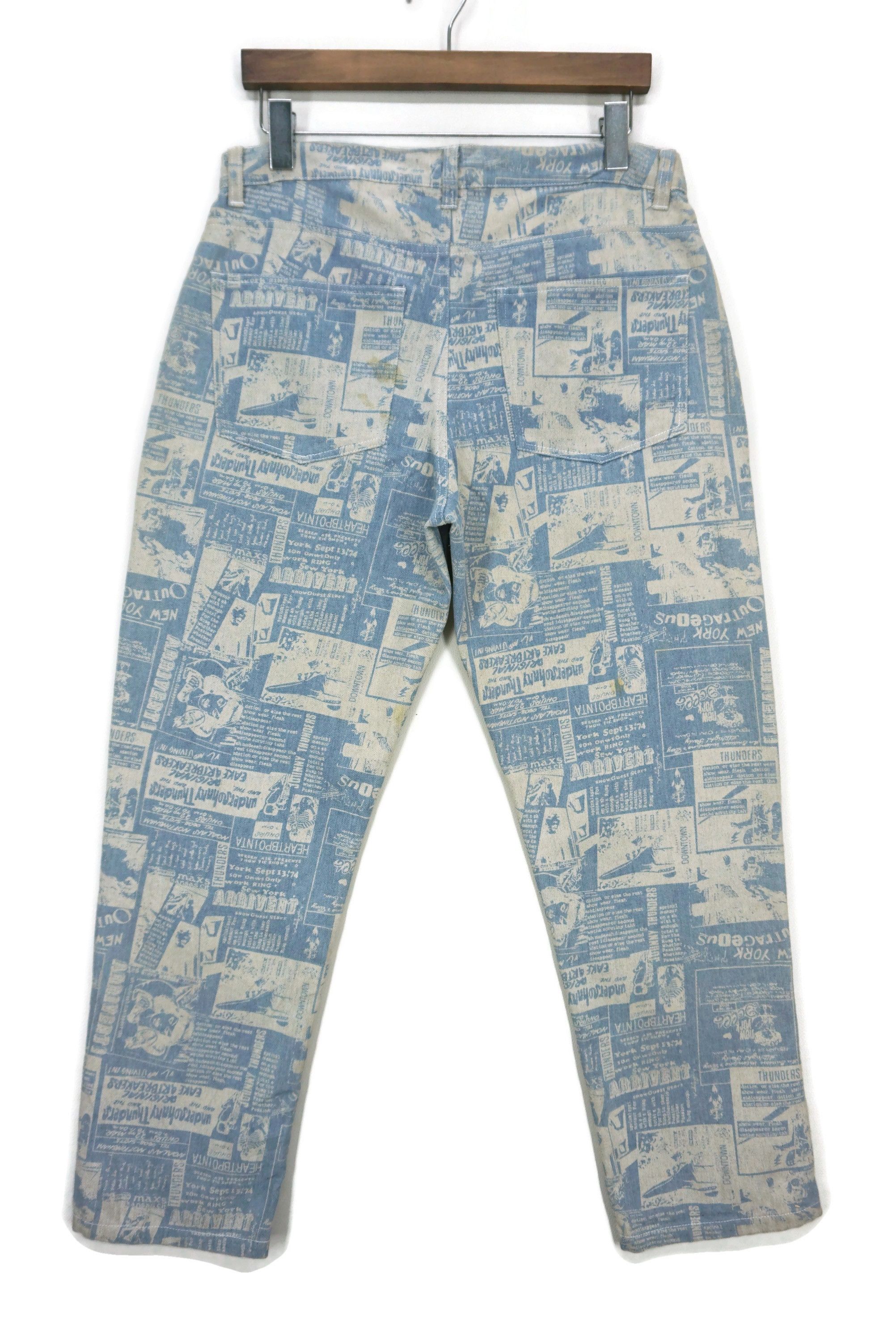 Japanese Brand Cheer XXX Jeans fit W33xL27.5 Full Print New York Dolls Size 30" / US 8 / IT 44 - 2 Thumbnail