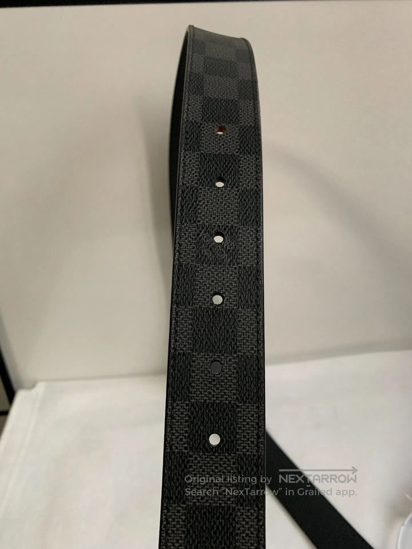 Louis Vuitton LV Checkerboard Men's Belt. Size ONE SIZE - 4 Thumbnail